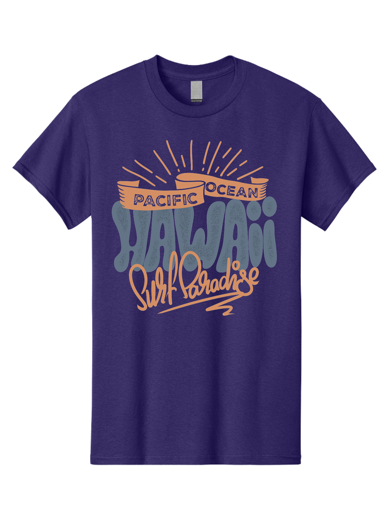Pacific-Ocean-Wai-Anae-Surf-Paradise Men'S Graphic Tee, 100% Cotton, Comfortable Casual Summer Wear, Machine Washable, Hawaii Vacation, Pacific Ocean, Surf Paradise, Tropical Getaway, Beach Destination, Island Life, Surf Culture Aac371
