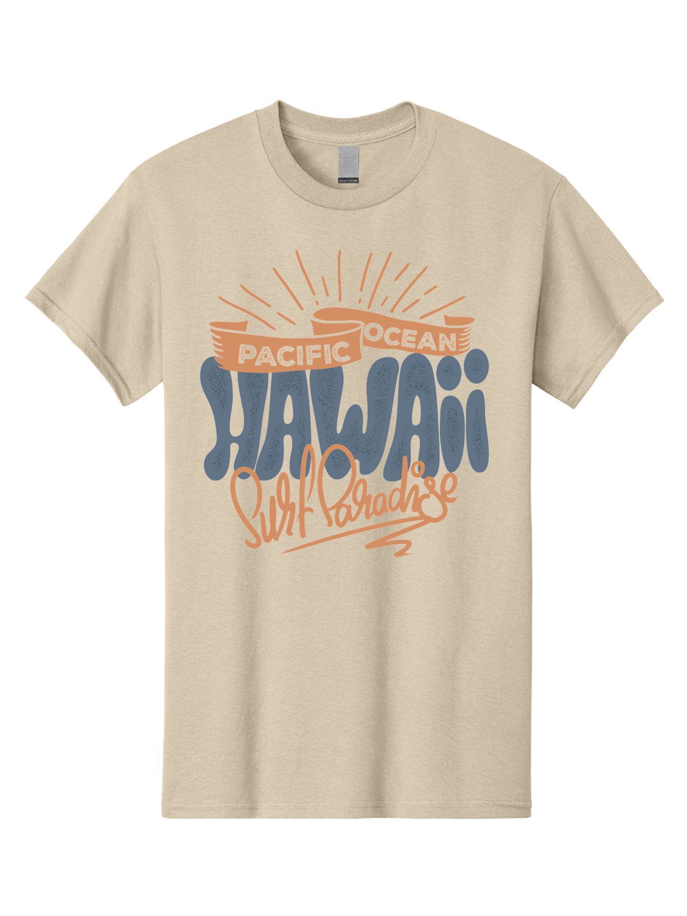 Pacific-Ocean-Wai-Anae-Surf-Paradise Men'S Graphic Tee, 100% Cotton, Comfortable Casual Summer Wear, Machine Washable, Hawaii Vacation, Pacific Ocean, Surf Paradise, Tropical Getaway, Beach Destination, Island Life, Surf Culture Aac371