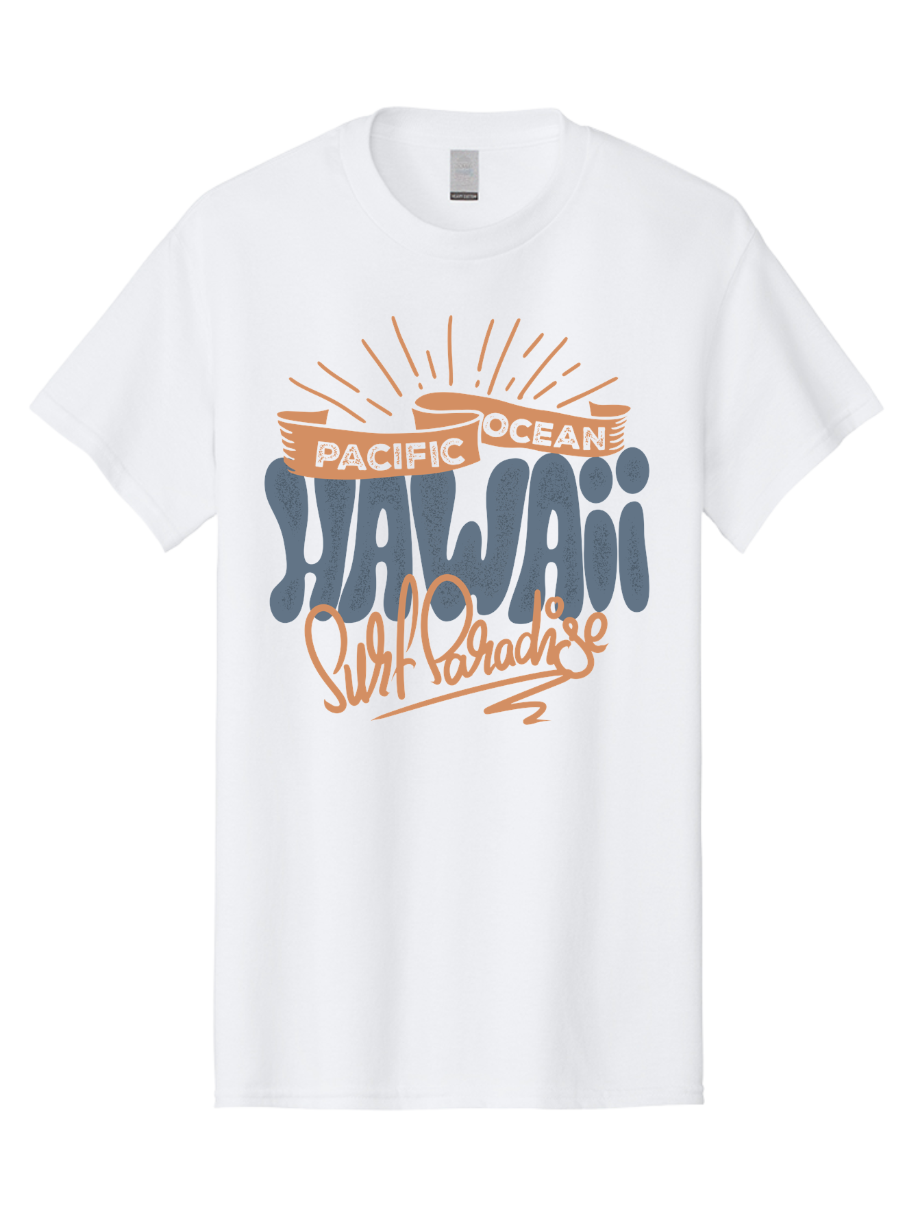Pacific-Ocean-Wai-Anae-Surf-Paradise Men'S Graphic Tee, 100% Cotton, Comfortable Casual Summer Wear, Machine Washable, Hawaii Vacation, Pacific Ocean, Surf Paradise, Tropical Getaway, Beach Destination, Island Life, Surf Culture Aac371