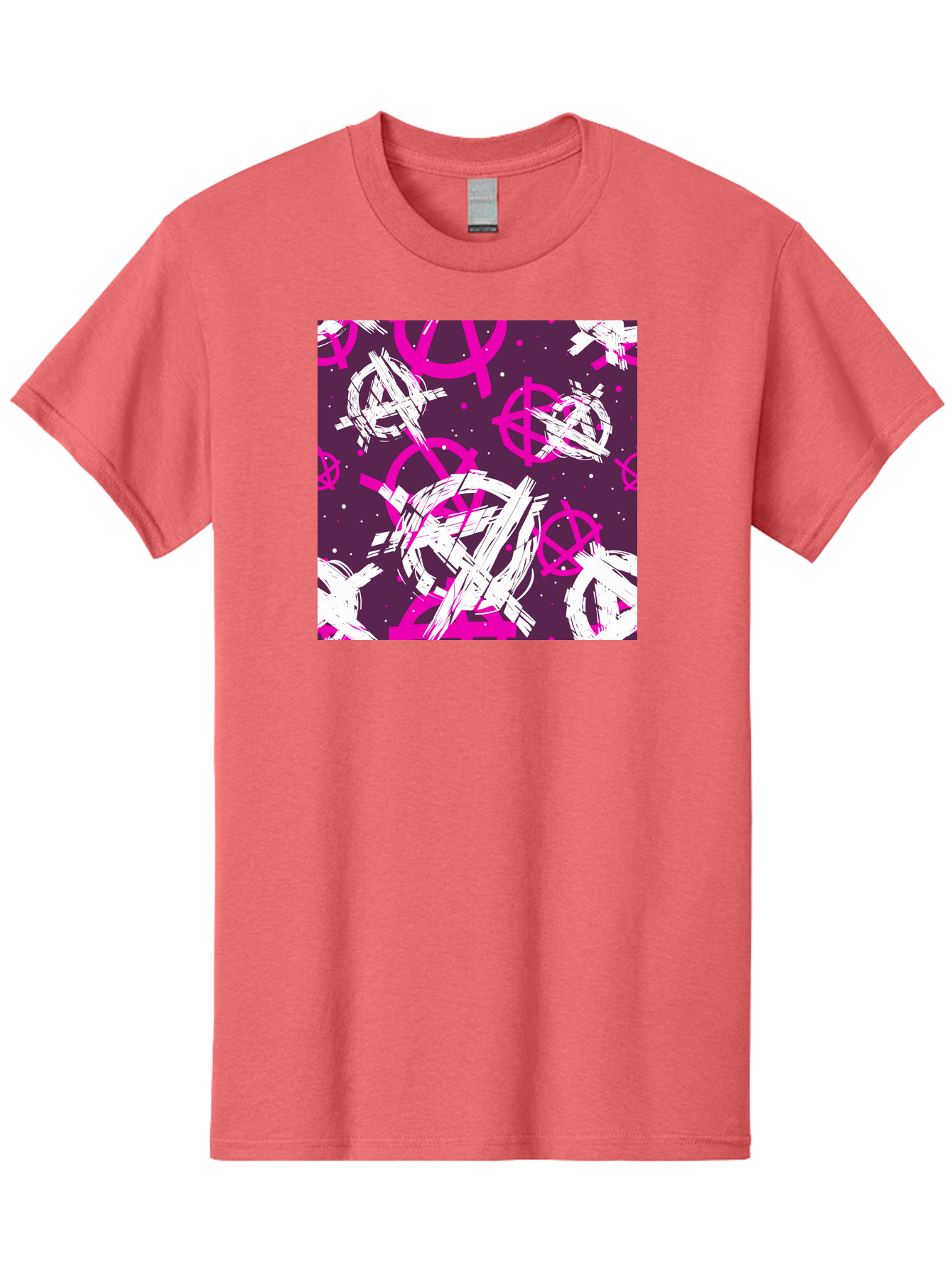 Anarchy-Symbols Men'S Graphic Tee, 100% Cotton, Comfortable Casual Summer Wear, Machine Washable, Anarchy Symbols, Protest Signs, Activist Graphics, Punk Rock Imagery, Chaotic Patterns, Abstract Art, Rebellion Motifs, Symbolic Expression, Aac377