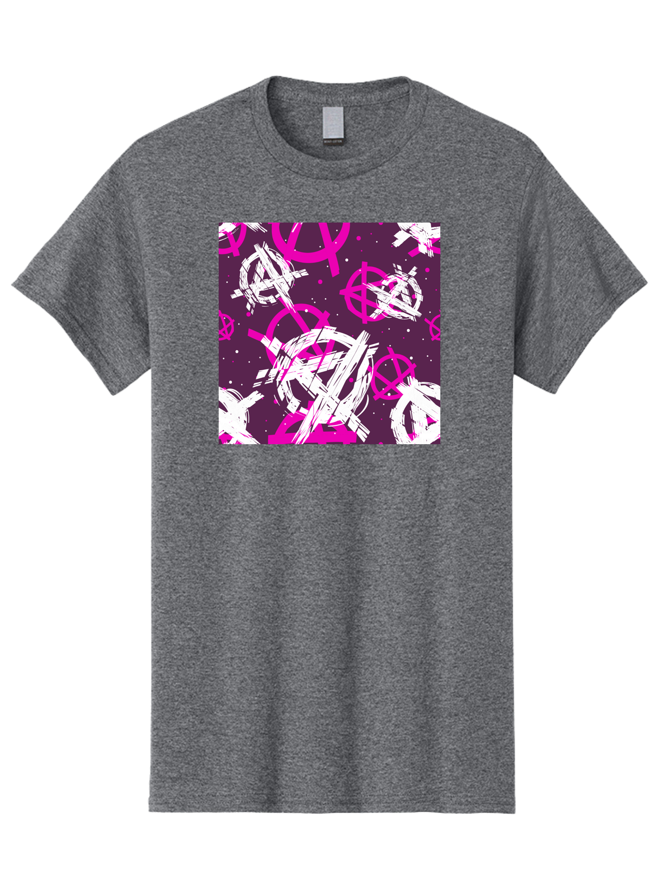Anarchy-Symbols Men'S Graphic Tee, 100% Cotton, Comfortable Casual Summer Wear, Machine Washable, Anarchy Symbols, Protest Signs, Activist Graphics, Punk Rock Imagery, Chaotic Patterns, Abstract Art, Rebellion Motifs, Symbolic Expression, Aac377