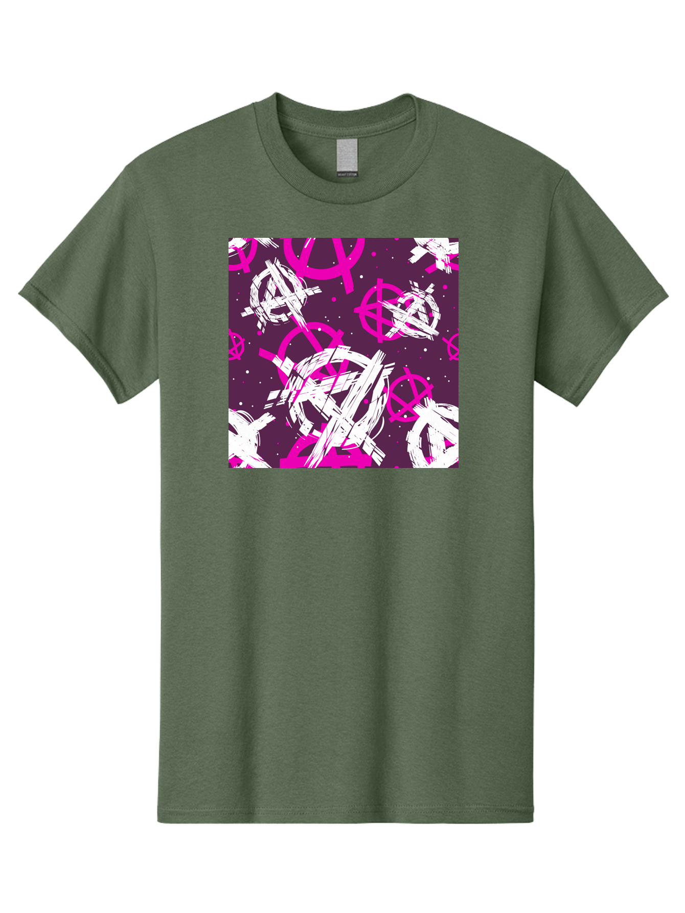 Anarchy-Symbols Men'S Graphic Tee, 100% Cotton, Comfortable Casual Summer Wear, Machine Washable, Anarchy Symbols, Protest Signs, Activist Graphics, Punk Rock Imagery, Chaotic Patterns, Abstract Art, Rebellion Motifs, Symbolic Expression, Aac377