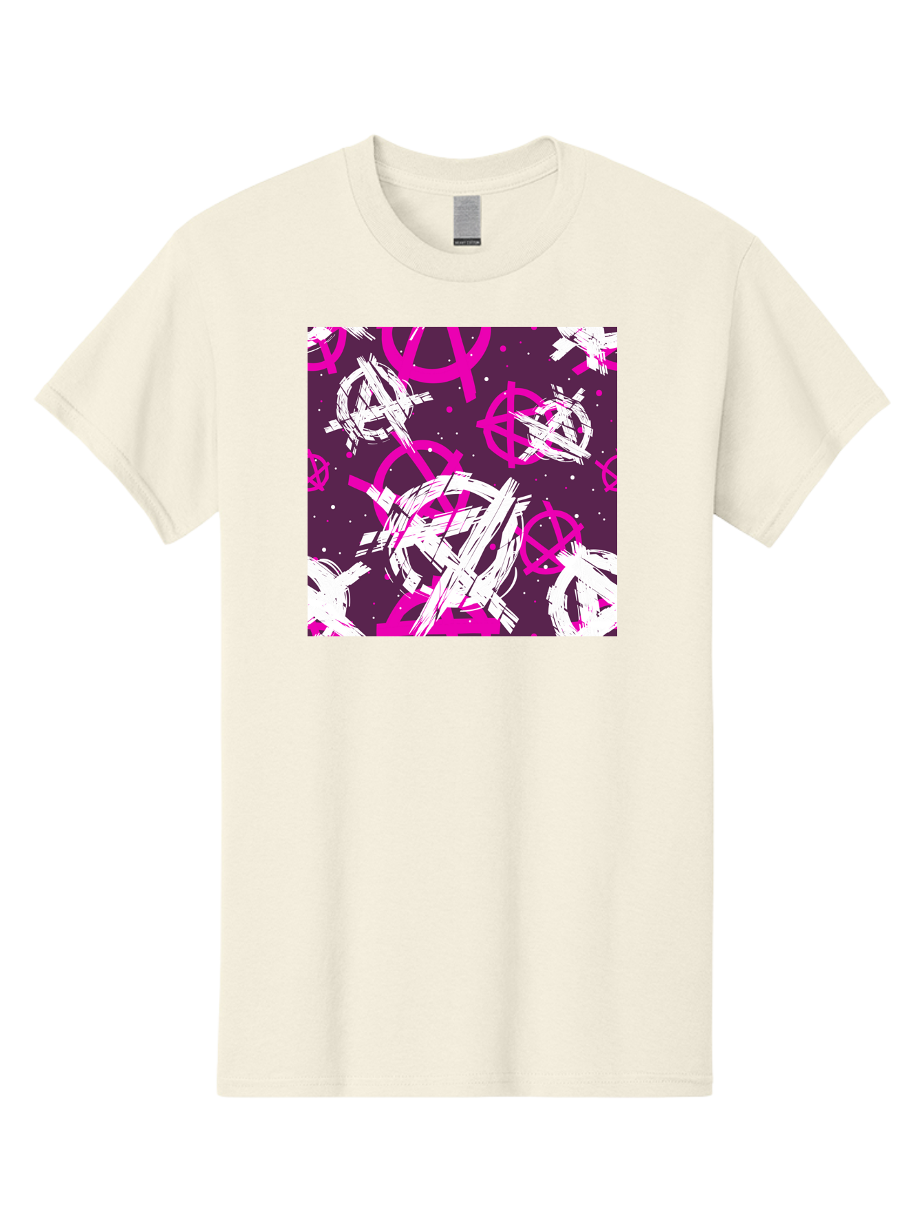 Anarchy-Symbols Men'S Graphic Tee, 100% Cotton, Comfortable Casual Summer Wear, Machine Washable, Anarchy Symbols, Protest Signs, Activist Graphics, Punk Rock Imagery, Chaotic Patterns, Abstract Art, Rebellion Motifs, Symbolic Expression, Aac377
