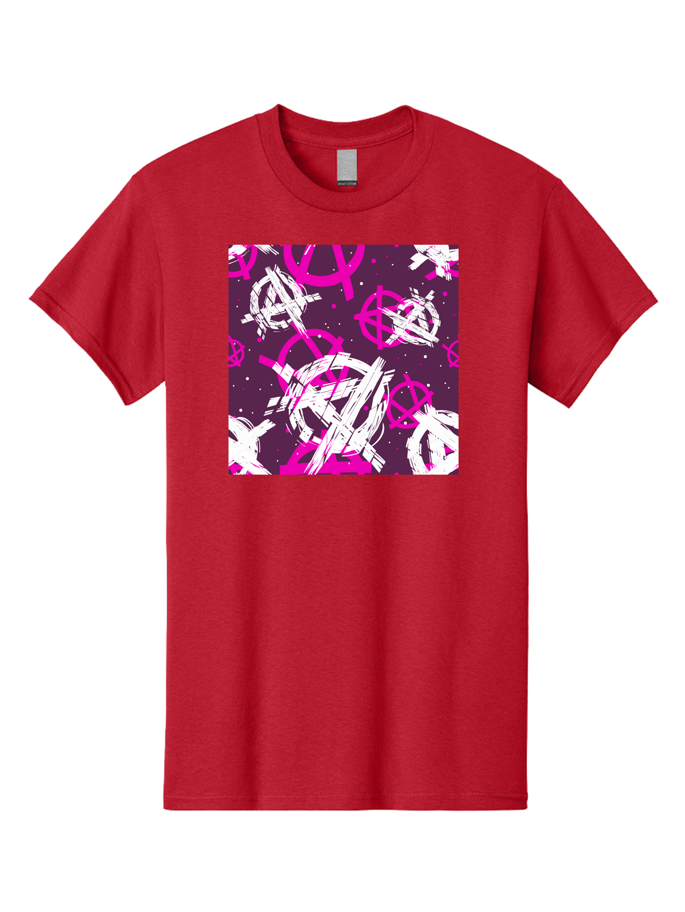 Anarchy-Symbols Men'S Graphic Tee, 100% Cotton, Comfortable Casual Summer Wear, Machine Washable, Anarchy Symbols, Protest Signs, Activist Graphics, Punk Rock Imagery, Chaotic Patterns, Abstract Art, Rebellion Motifs, Symbolic Expression, Aac377