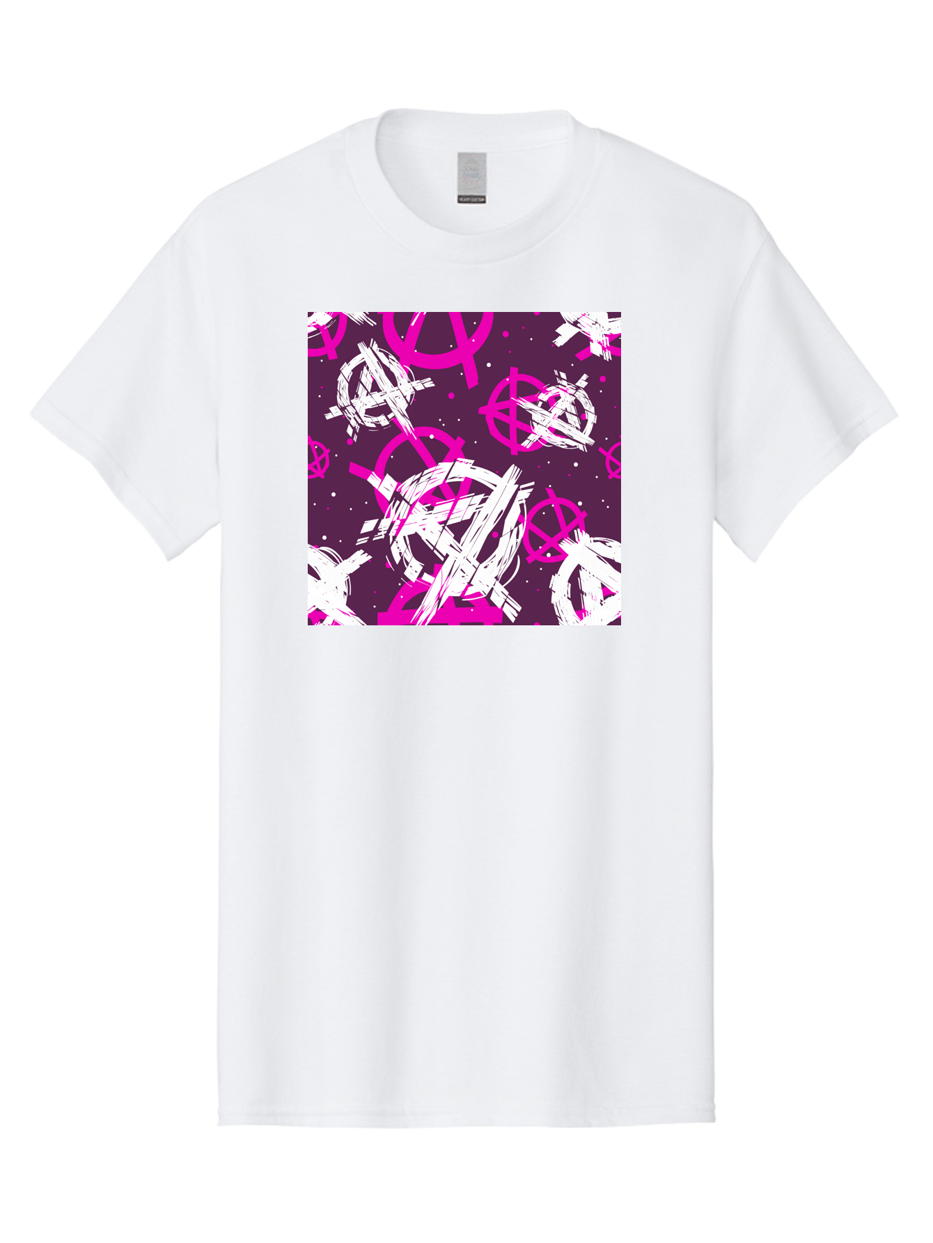 Anarchy-Symbols Men'S Graphic Tee, 100% Cotton, Comfortable Casual Summer Wear, Machine Washable, Anarchy Symbols, Protest Signs, Activist Graphics, Punk Rock Imagery, Chaotic Patterns, Abstract Art, Rebellion Motifs, Symbolic Expression, Aac377