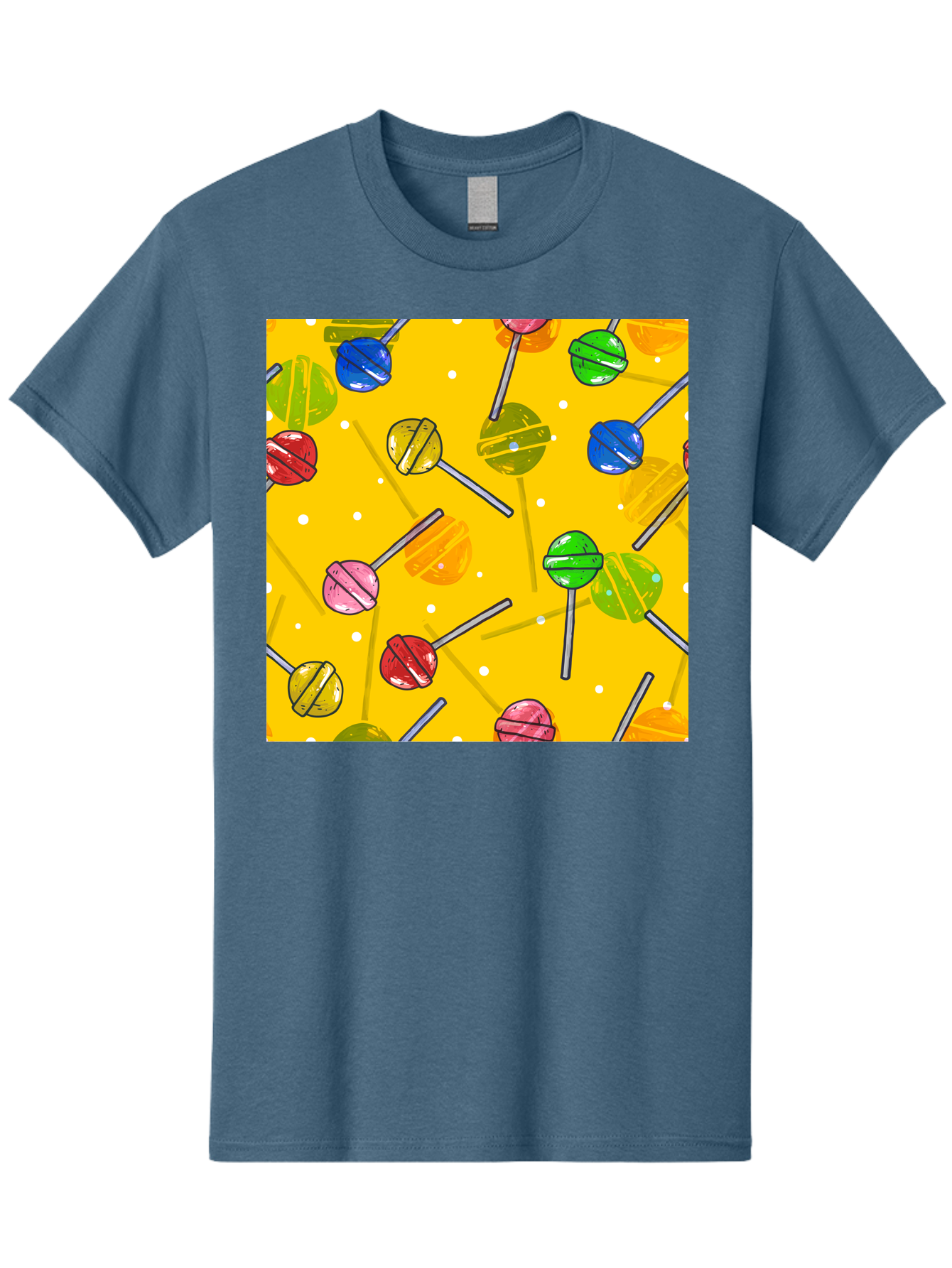 Lollipops Men'S Graphic Tee, 100% Cotton, Comfortable Casual Summer Wear, Machine Washable, Lollipops, Candy, Sweets, Colorful Treats, Vibrant Hues, Playful Design, Sweet Tooth, Party Favors, Kid'S Party Aac402