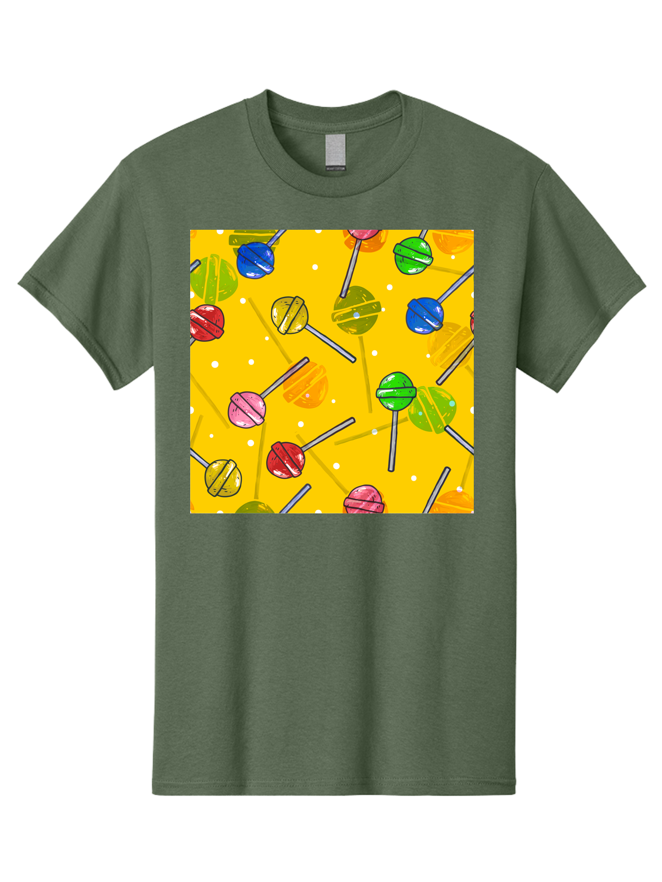 Lollipops Men'S Graphic Tee, 100% Cotton, Comfortable Casual Summer Wear, Machine Washable, Lollipops, Candy, Sweets, Colorful Treats, Vibrant Hues, Playful Design, Sweet Tooth, Party Favors, Kid'S Party Aac402