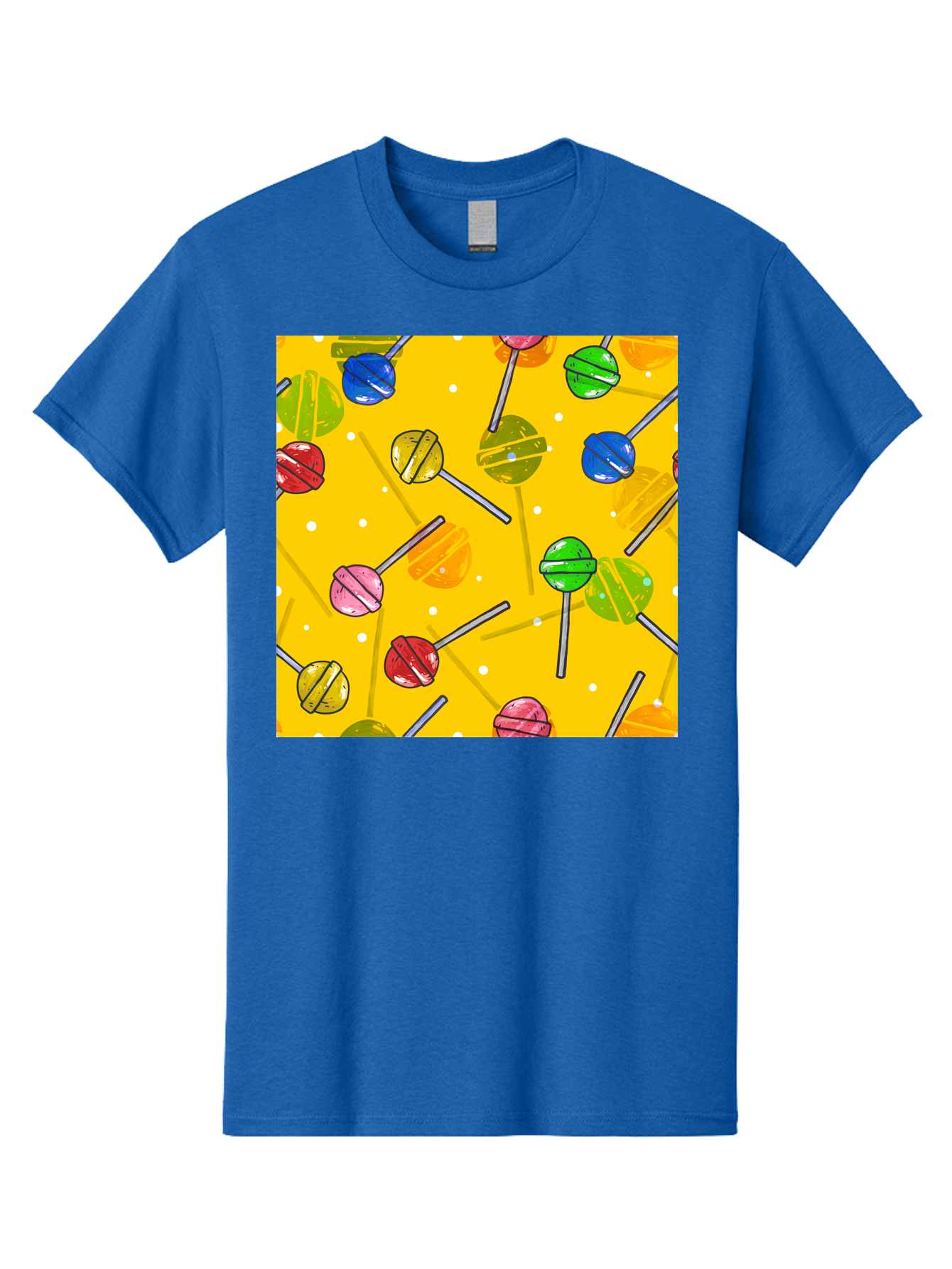 Lollipops Men'S Graphic Tee, 100% Cotton, Comfortable Casual Summer Wear, Machine Washable, Lollipops, Candy, Sweets, Colorful Treats, Vibrant Hues, Playful Design, Sweet Tooth, Party Favors, Kid'S Party Aac402