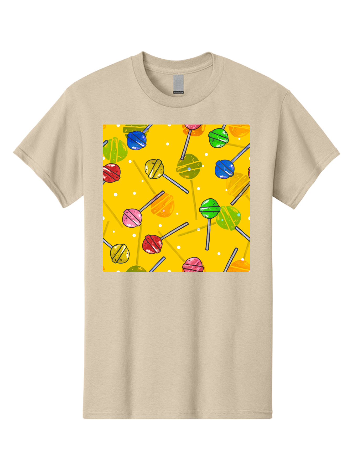 Lollipops Men'S Graphic Tee, 100% Cotton, Comfortable Casual Summer Wear, Machine Washable, Lollipops, Candy, Sweets, Colorful Treats, Vibrant Hues, Playful Design, Sweet Tooth, Party Favors, Kid'S Party Aac402