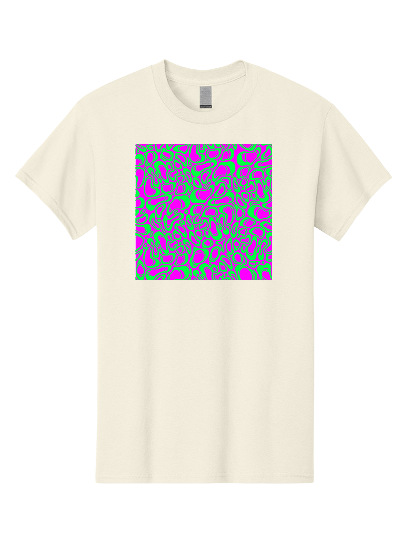 Magenta-And-Green-Pattern Men'S Graphic Tee, 100% Cotton, Comfortable Casual Summer Wear, Machine Washable, Leopard Print Pattern, Animal Print Design, Vibrant Colors, Bold Fashion Statement, Abstract Texture, Colorful Graphic Aac404