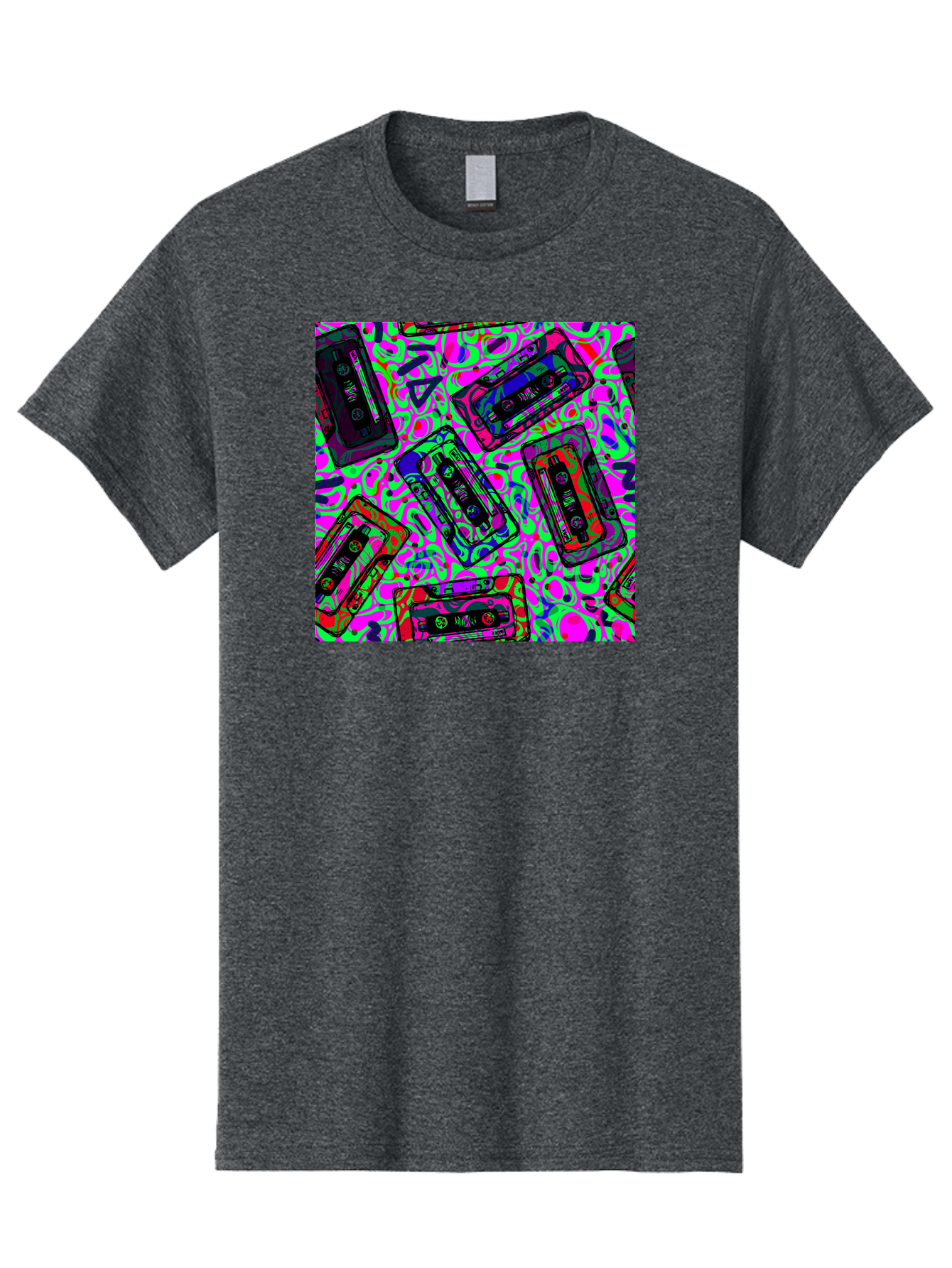 Mix-Tape Men'S Graphic Tee, 100% Cotton, Comfortable Casual Summer Wear, Machine Washable, Mix Tape Cassettes, Retro Music, Vintage Technology, Nostalgic Vibes, 80S And 90S Style, Cassette Tapes, Music Lover, Hipster Culture, Colorful Design Aac406