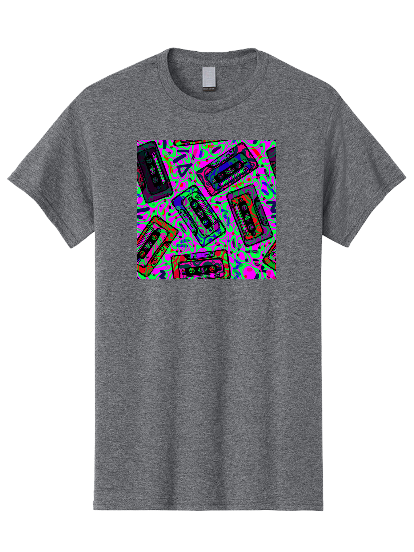 Mix-Tape Men'S Graphic Tee, 100% Cotton, Comfortable Casual Summer Wear, Machine Washable, Mix Tape Cassettes, Retro Music, Vintage Technology, Nostalgic Vibes, 80S And 90S Style, Cassette Tapes, Music Lover, Hipster Culture, Colorful Design Aac406