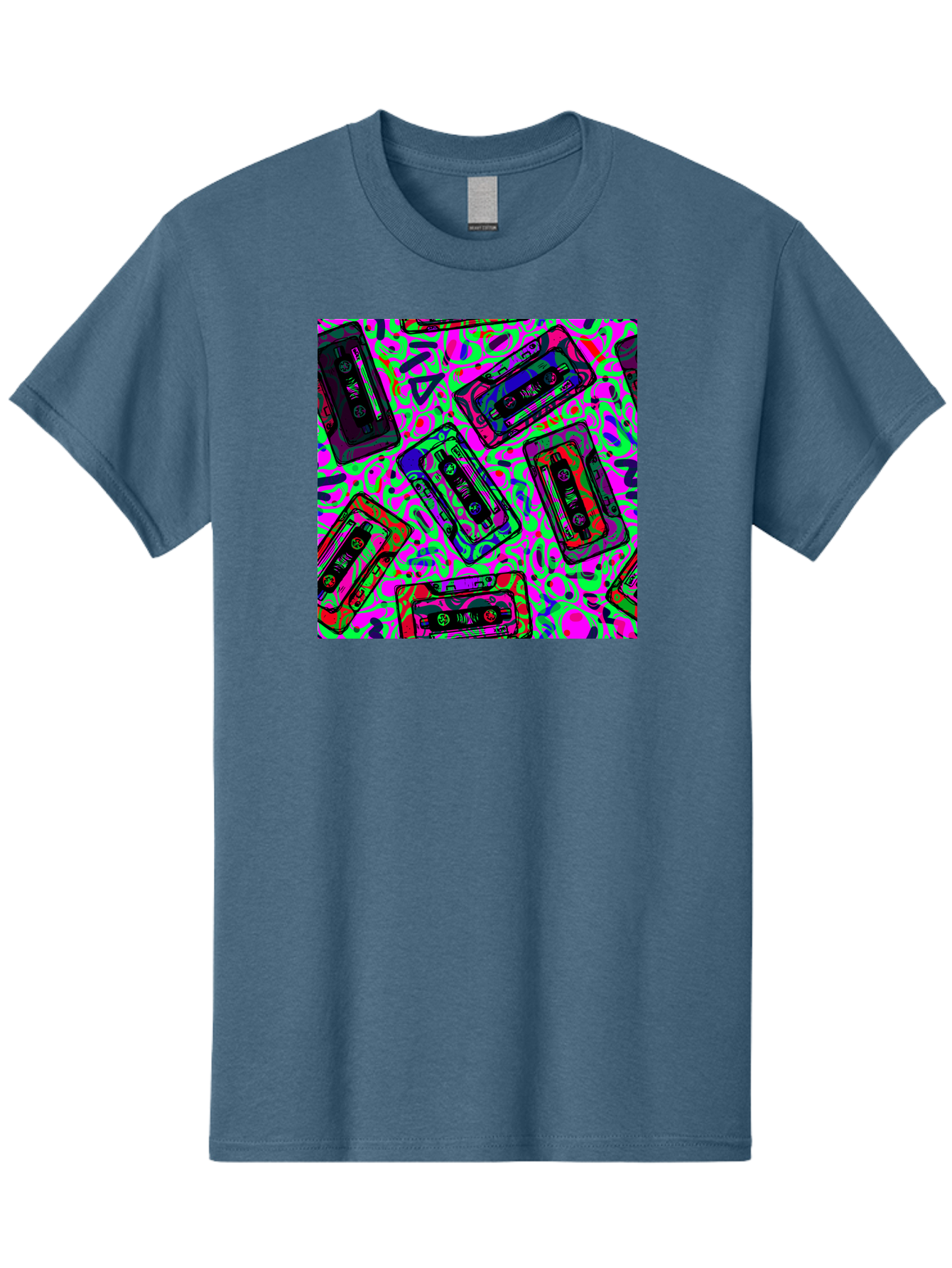 Mix-Tape Men'S Graphic Tee, 100% Cotton, Comfortable Casual Summer Wear, Machine Washable, Mix Tape Cassettes, Retro Music, Vintage Technology, Nostalgic Vibes, 80S And 90S Style, Cassette Tapes, Music Lover, Hipster Culture, Colorful Design Aac406