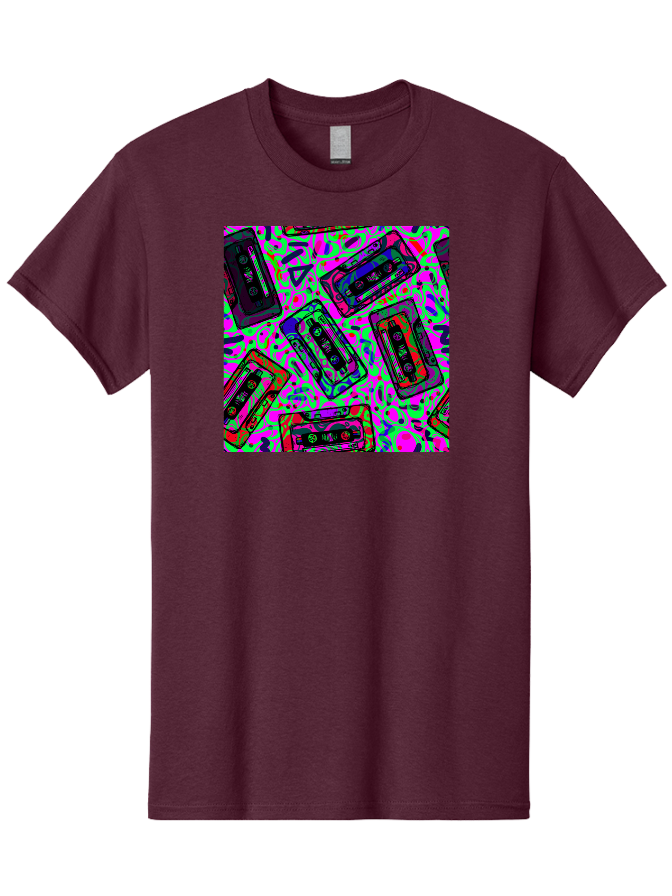 Mix-Tape Men'S Graphic Tee, 100% Cotton, Comfortable Casual Summer Wear, Machine Washable, Mix Tape Cassettes, Retro Music, Vintage Technology, Nostalgic Vibes, 80S And 90S Style, Cassette Tapes, Music Lover, Hipster Culture, Colorful Design Aac406