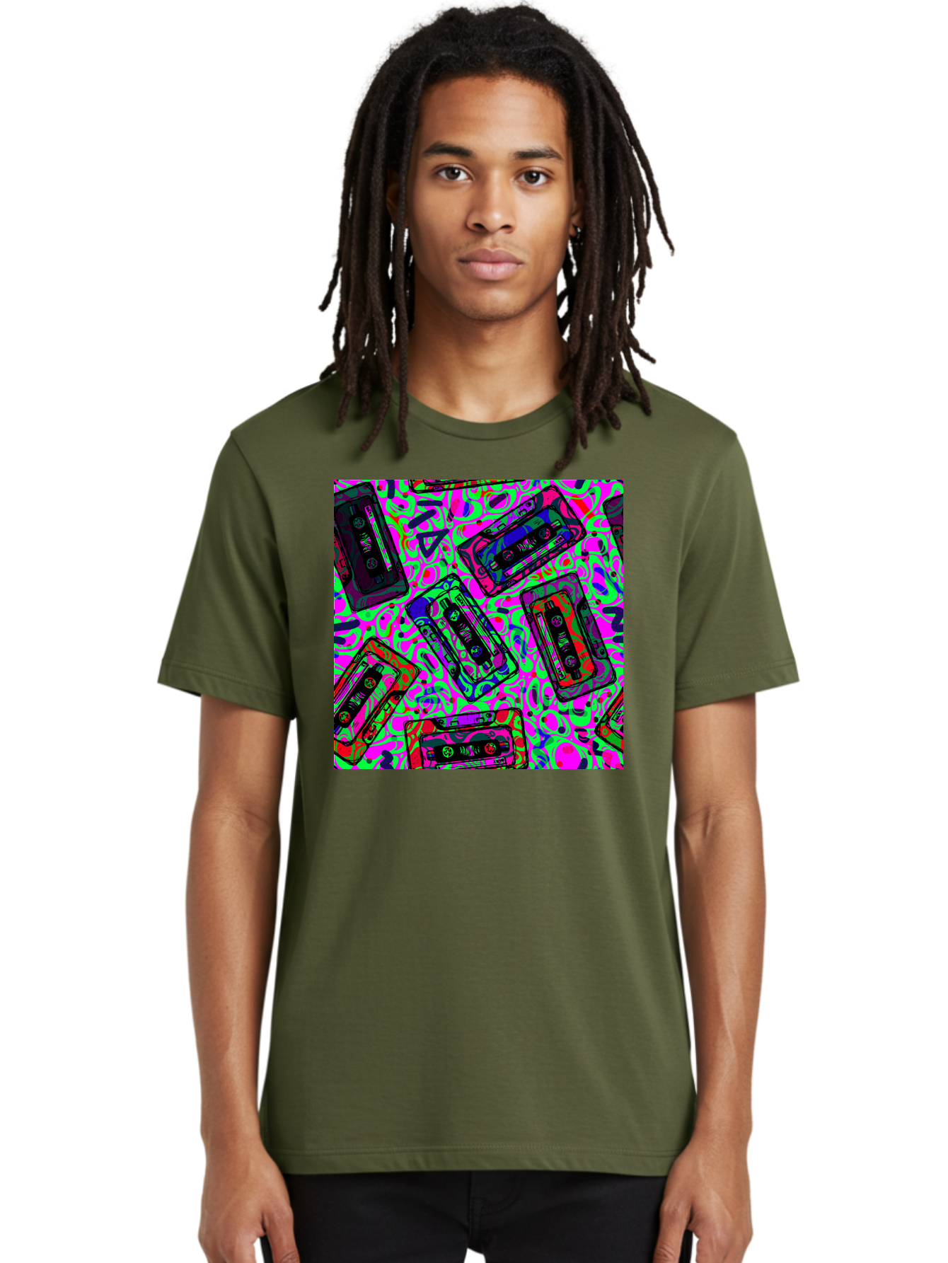 Mix-Tape Men'S Graphic Tee, 100% Cotton, Comfortable Casual Summer Wear, Machine Washable, Mix Tape Cassettes, Retro Music, Vintage Technology, Nostalgic Vibes, 80S And 90S Style, Cassette Tapes, Music Lover, Hipster Culture, Colorful Design Aac406