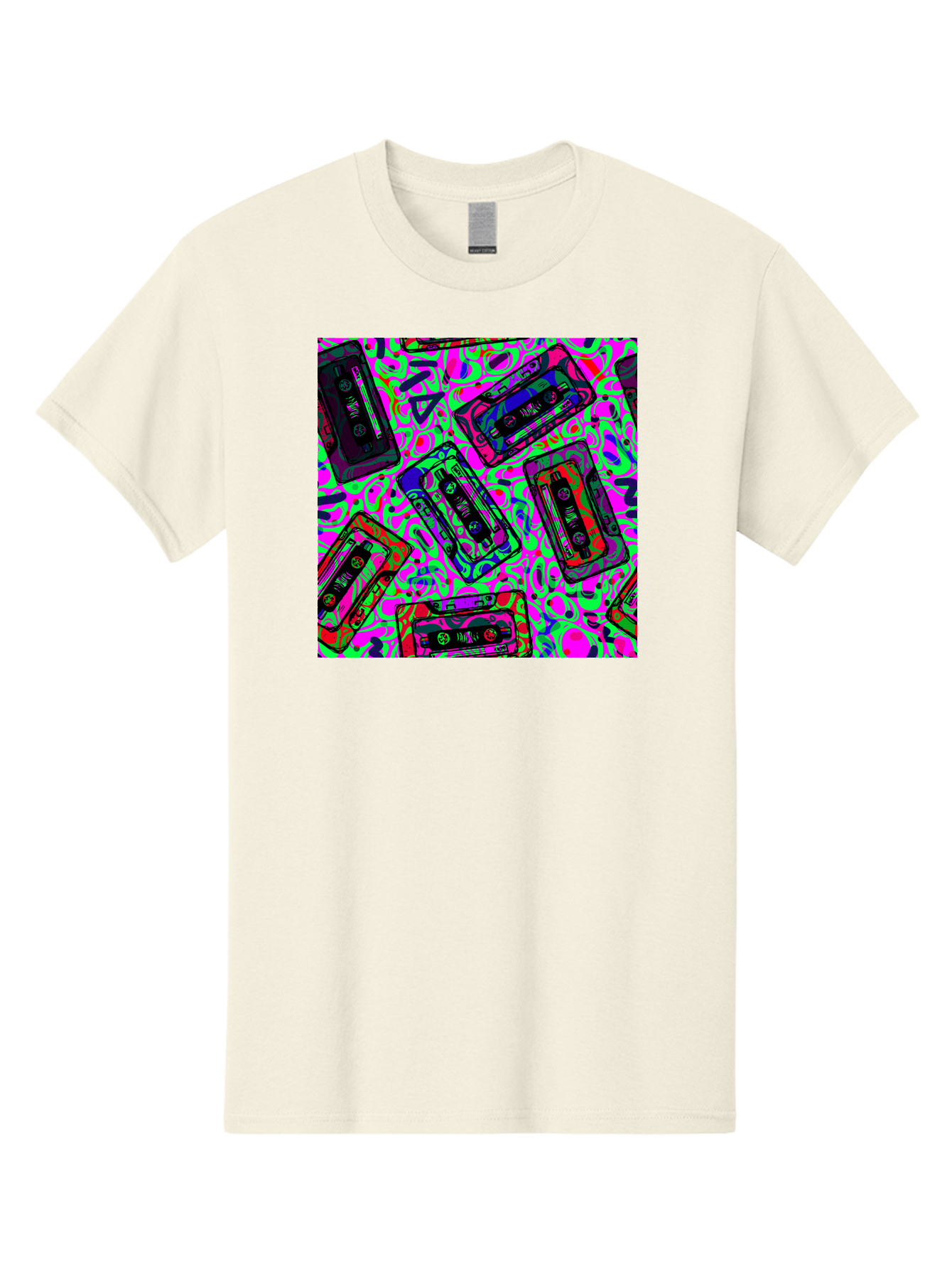 Mix-Tape Men'S Graphic Tee, 100% Cotton, Comfortable Casual Summer Wear, Machine Washable, Mix Tape Cassettes, Retro Music, Vintage Technology, Nostalgic Vibes, 80S And 90S Style, Cassette Tapes, Music Lover, Hipster Culture, Colorful Design Aac406