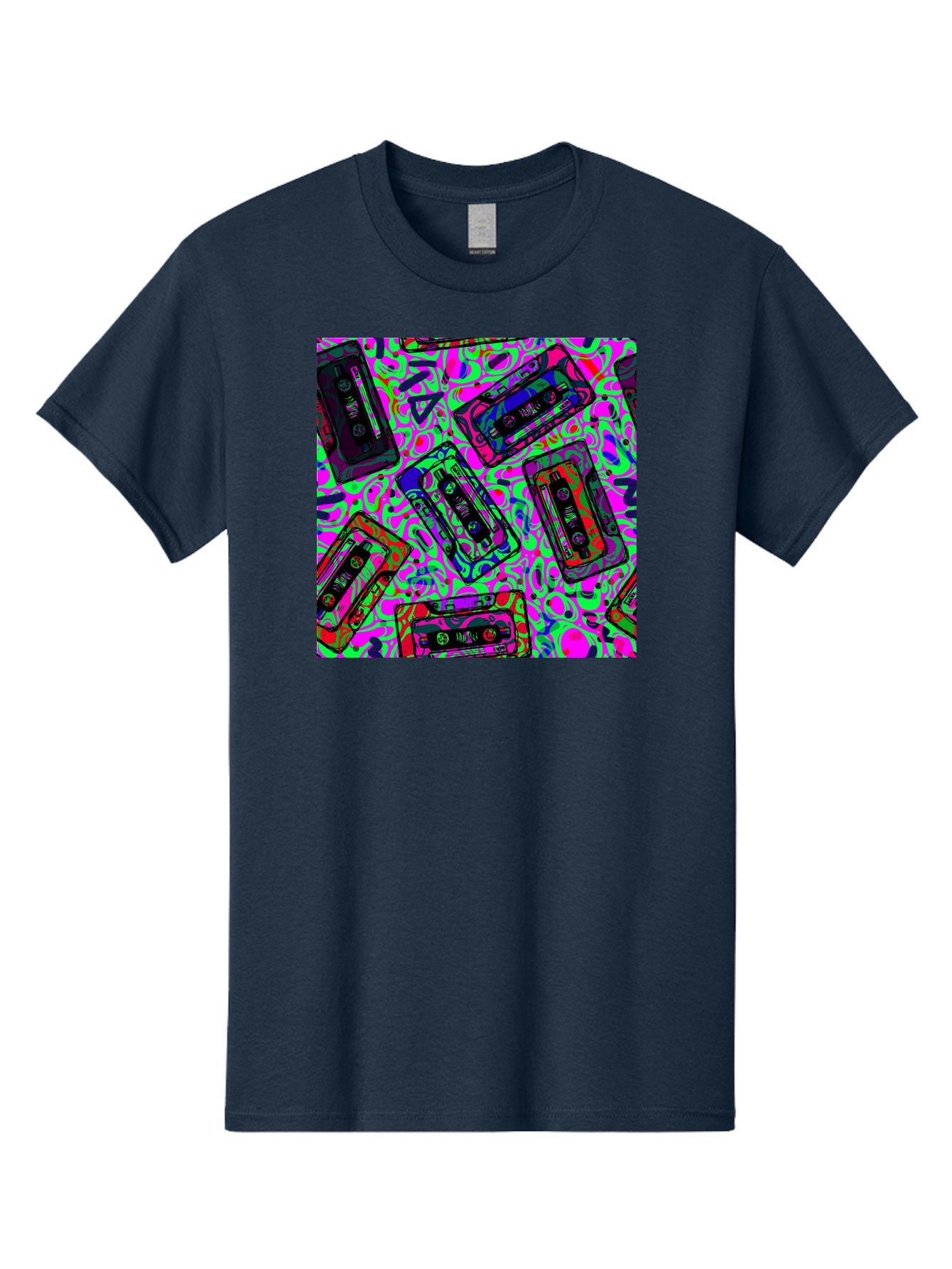 Mix-Tape Men'S Graphic Tee, 100% Cotton, Comfortable Casual Summer Wear, Machine Washable, Mix Tape Cassettes, Retro Music, Vintage Technology, Nostalgic Vibes, 80S And 90S Style, Cassette Tapes, Music Lover, Hipster Culture, Colorful Design Aac406
