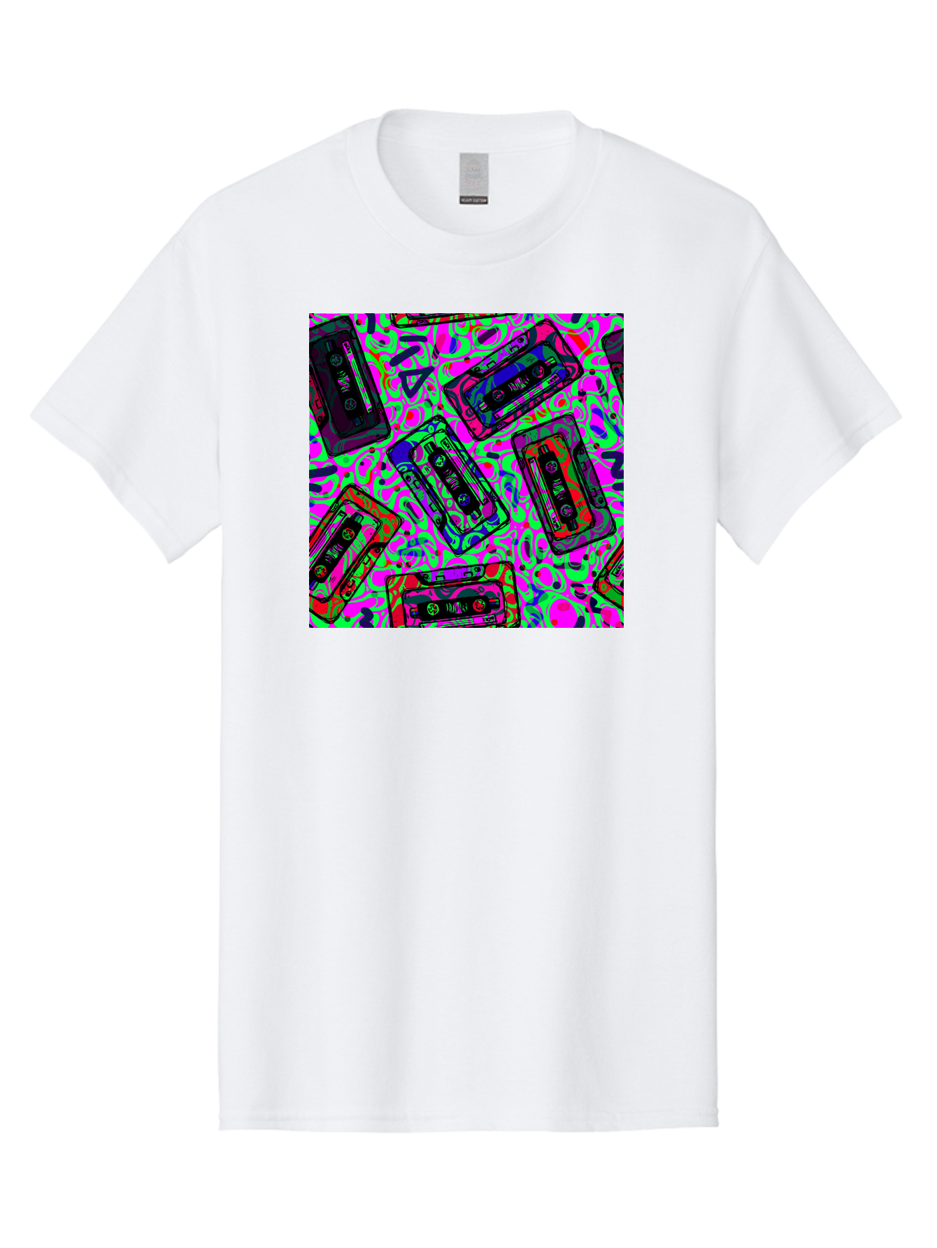 Mix-Tape Men'S Graphic Tee, 100% Cotton, Comfortable Casual Summer Wear, Machine Washable, Mix Tape Cassettes, Retro Music, Vintage Technology, Nostalgic Vibes, 80S And 90S Style, Cassette Tapes, Music Lover, Hipster Culture, Colorful Design Aac406