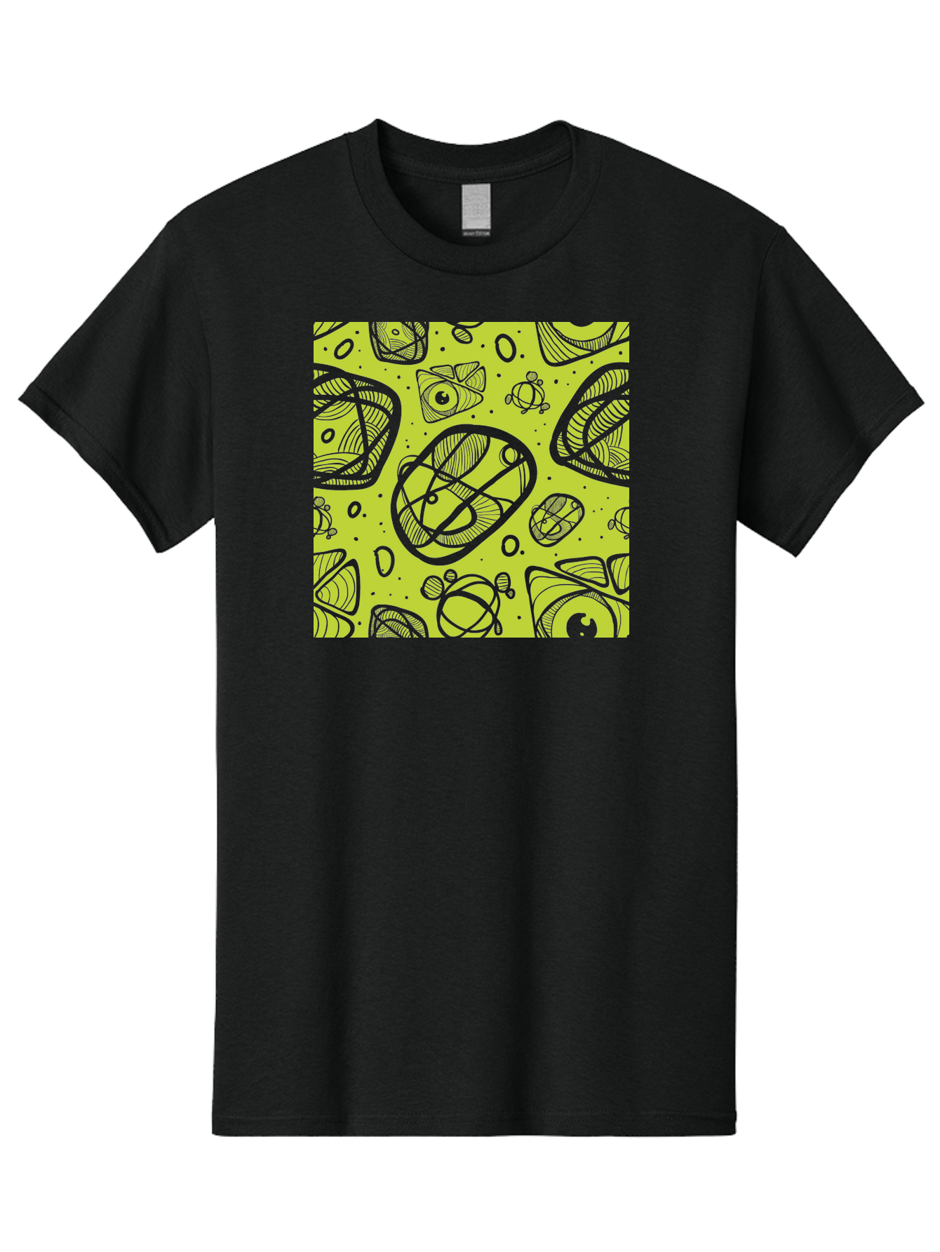 Ocean-Life Men'S Graphic Tee, 100% Cotton, Comfortable Casual Summer Wear, Machine Washable, Stylish Fish Illustrations, Ocean Creatures, Abstract Art, White Line Drawings, Playful Patterns, Whimsical Designs, Food-Inspired Artwork, Aac409