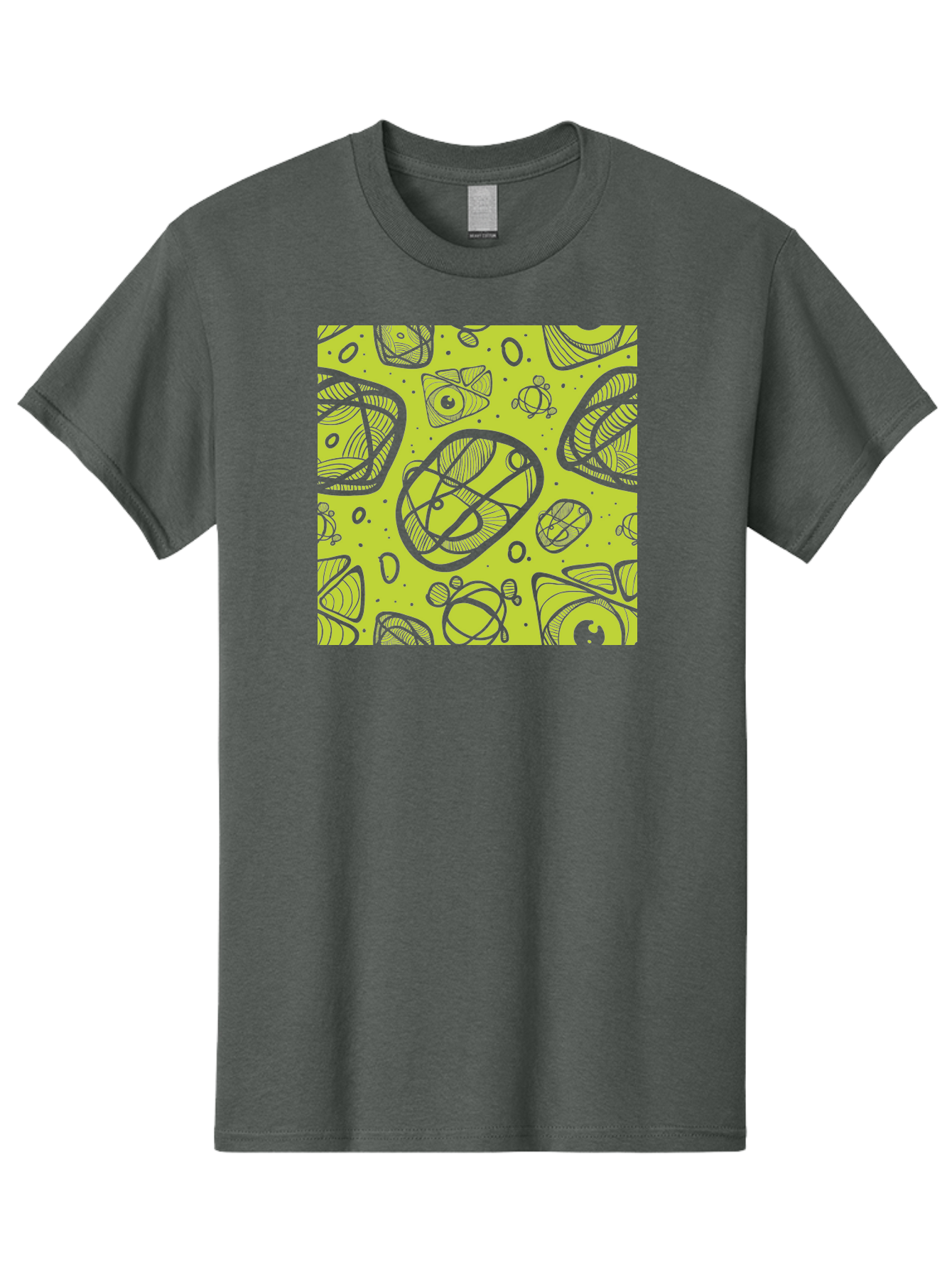 Ocean-Life Men'S Graphic Tee, 100% Cotton, Comfortable Casual Summer Wear, Machine Washable, Stylish Fish Illustrations, Ocean Creatures, Abstract Art, White Line Drawings, Playful Patterns, Whimsical Designs, Food-Inspired Artwork, Aac409