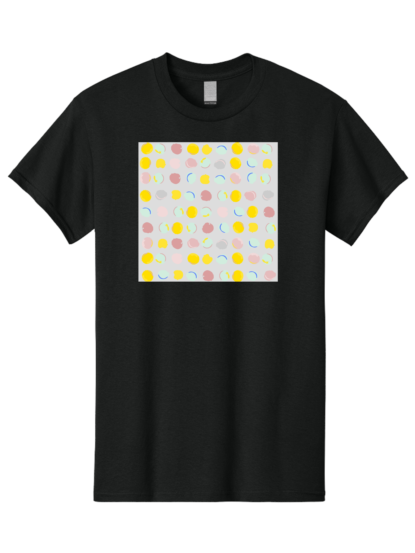Pastel-Polka-Dots Men'S Graphic Tee, 100% Cotton, Comfortable Casual Summer Wear, Machine Washable, Pastel Colors, Abstract Design, Geometric Pattern, Colorful Dots, Creative Art, Decorative Background, Modern Style, Artistic Expression, Aac410