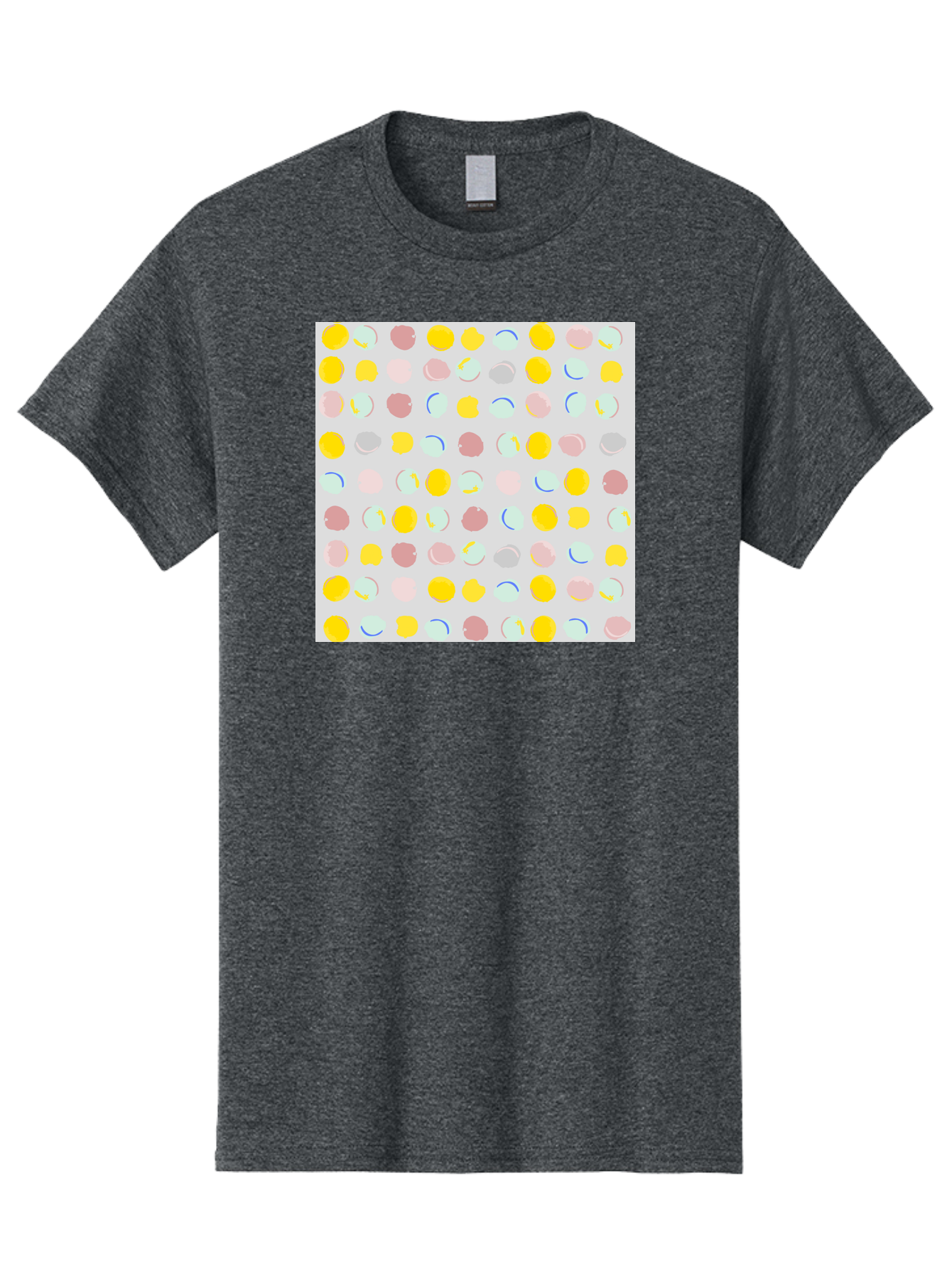 Pastel-Polka-Dots Men'S Graphic Tee, 100% Cotton, Comfortable Casual Summer Wear, Machine Washable, Pastel Colors, Abstract Design, Geometric Pattern, Colorful Dots, Creative Art, Decorative Background, Modern Style, Artistic Expression, Aac410