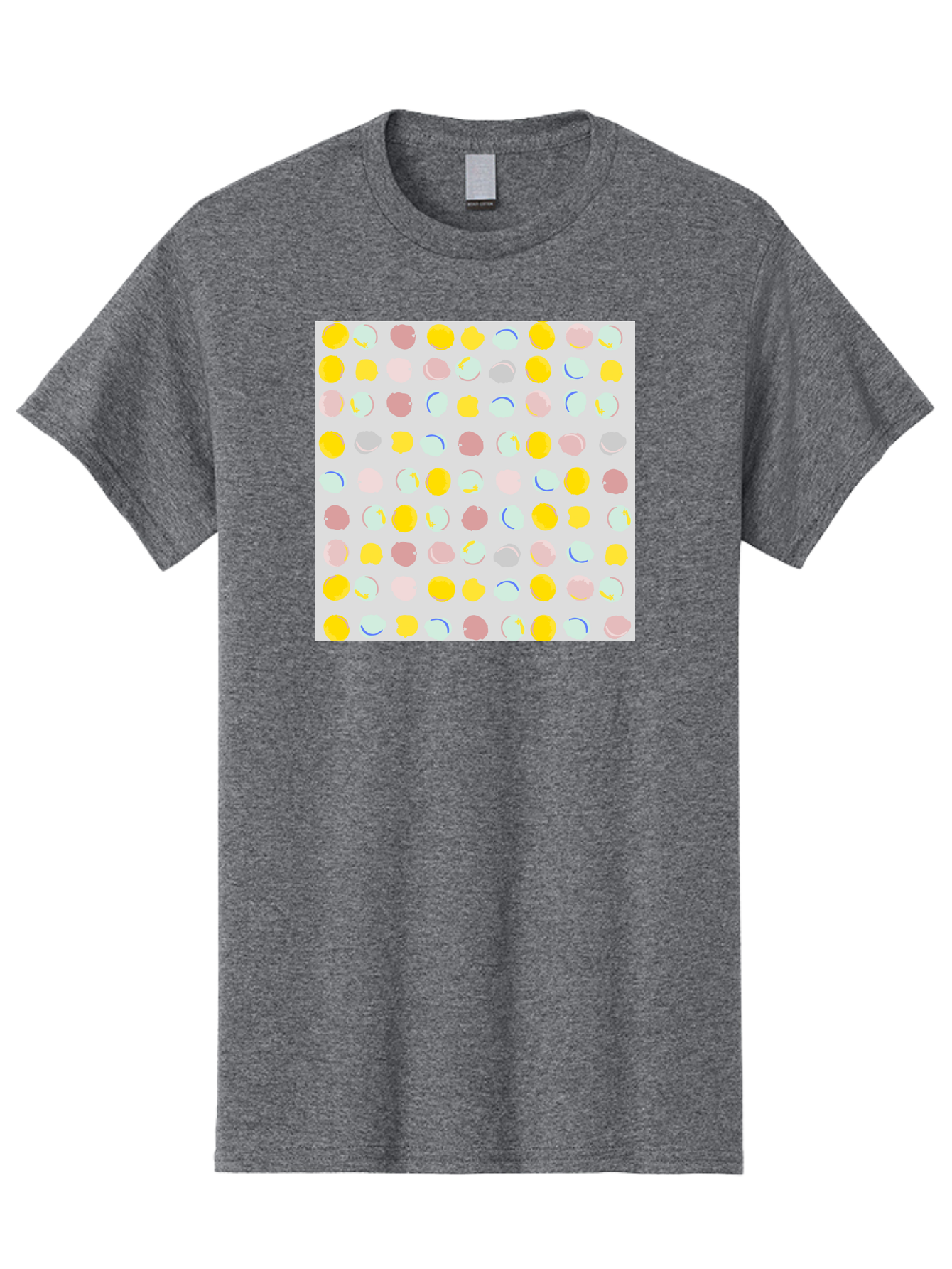 Pastel-Polka-Dots Men'S Graphic Tee, 100% Cotton, Comfortable Casual Summer Wear, Machine Washable, Pastel Colors, Abstract Design, Geometric Pattern, Colorful Dots, Creative Art, Decorative Background, Modern Style, Artistic Expression, Aac410