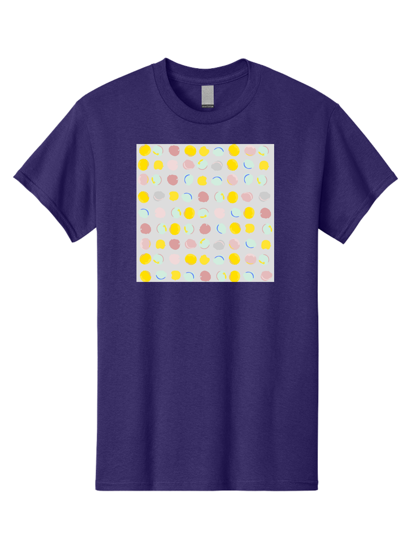 Pastel-Polka-Dots Men'S Graphic Tee, 100% Cotton, Comfortable Casual Summer Wear, Machine Washable, Pastel Colors, Abstract Design, Geometric Pattern, Colorful Dots, Creative Art, Decorative Background, Modern Style, Artistic Expression, Aac410
