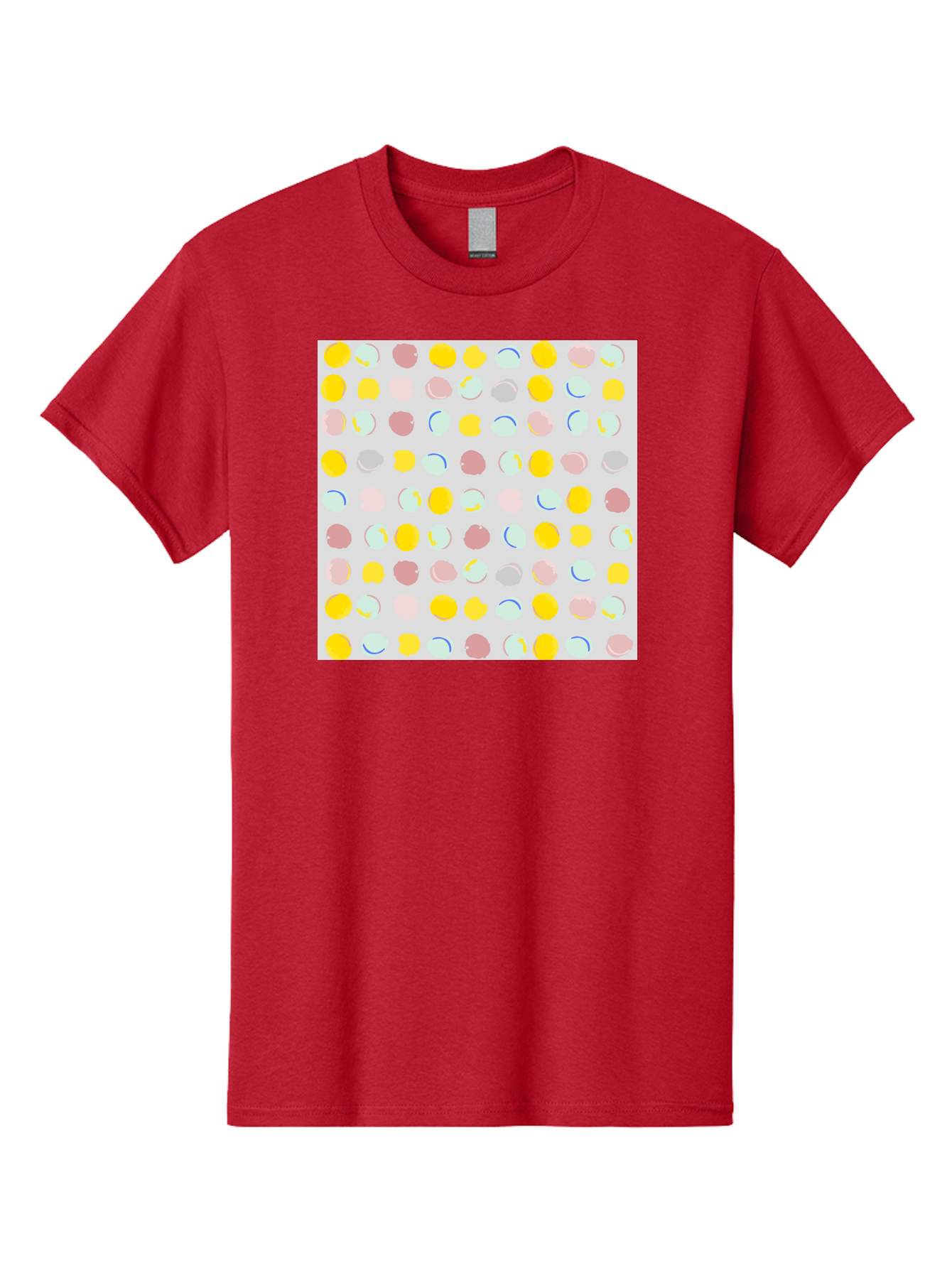 Pastel-Polka-Dots Men'S Graphic Tee, 100% Cotton, Comfortable Casual Summer Wear, Machine Washable, Pastel Colors, Abstract Design, Geometric Pattern, Colorful Dots, Creative Art, Decorative Background, Modern Style, Artistic Expression, Aac410