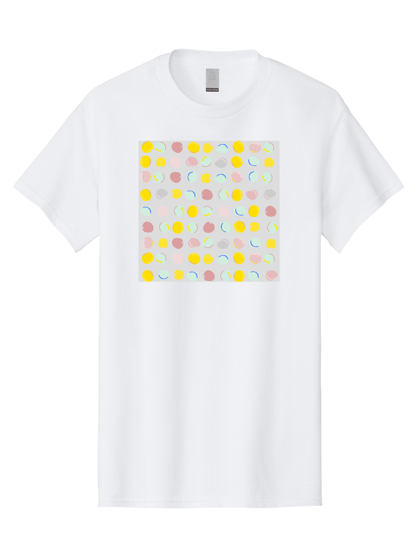 Pastel-Polka-Dots Men'S Graphic Tee, 100% Cotton, Comfortable Casual Summer Wear, Machine Washable, Pastel Colors, Abstract Design, Geometric Pattern, Colorful Dots, Creative Art, Decorative Background, Modern Style, Artistic Expression, Aac410