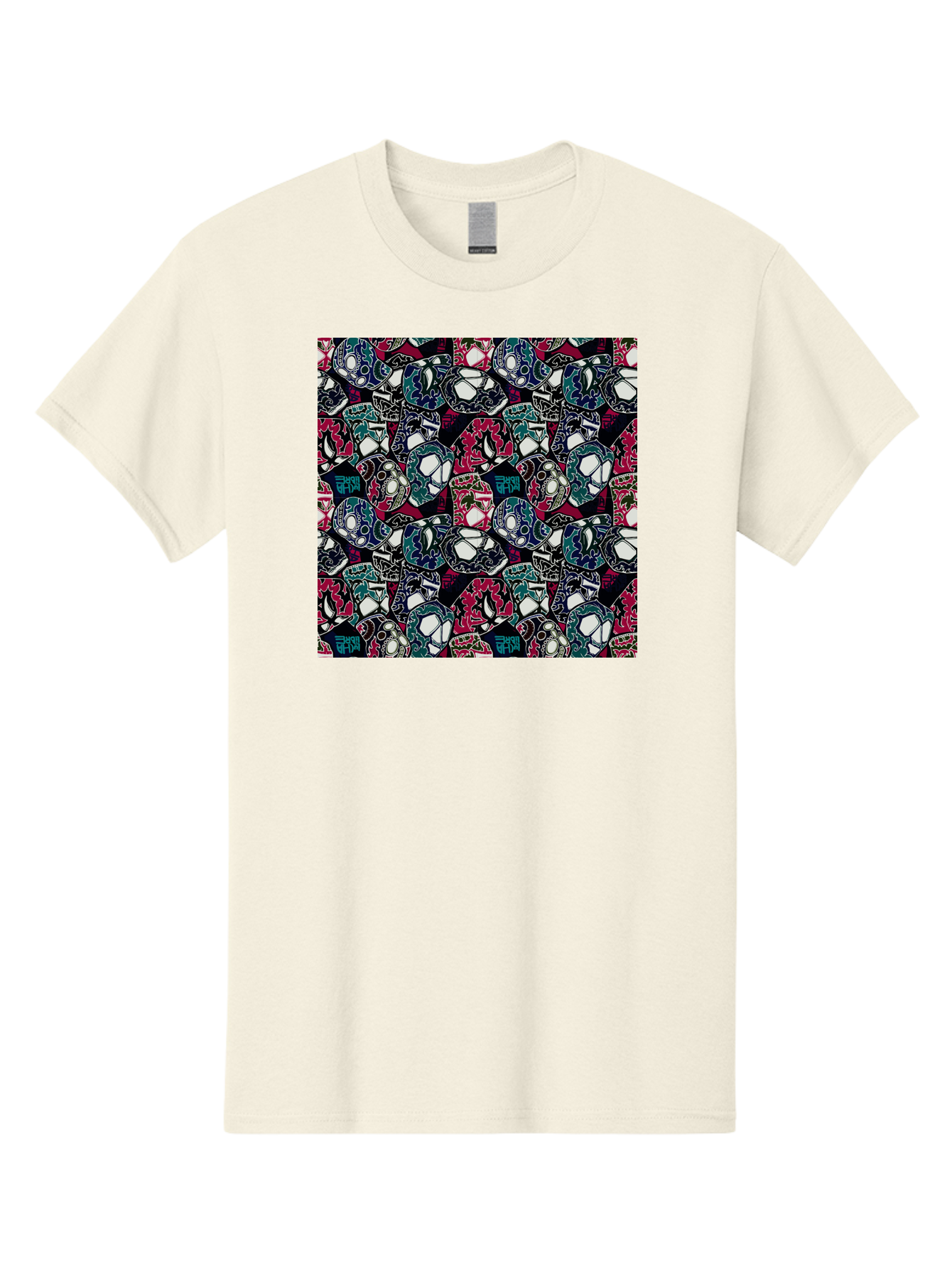 Sugar-Skull-Pattern Men'S Graphic Tee, 100% Cotton, Comfortable Casual Summer Wear, Machine Washable, Sugar Skulls, Colorful Skulls, Day Of The Dead, Mexican Culture, Ornate Designs, Floral Patterns, Vibrant Colors, Festive Atmosphere, Aac422