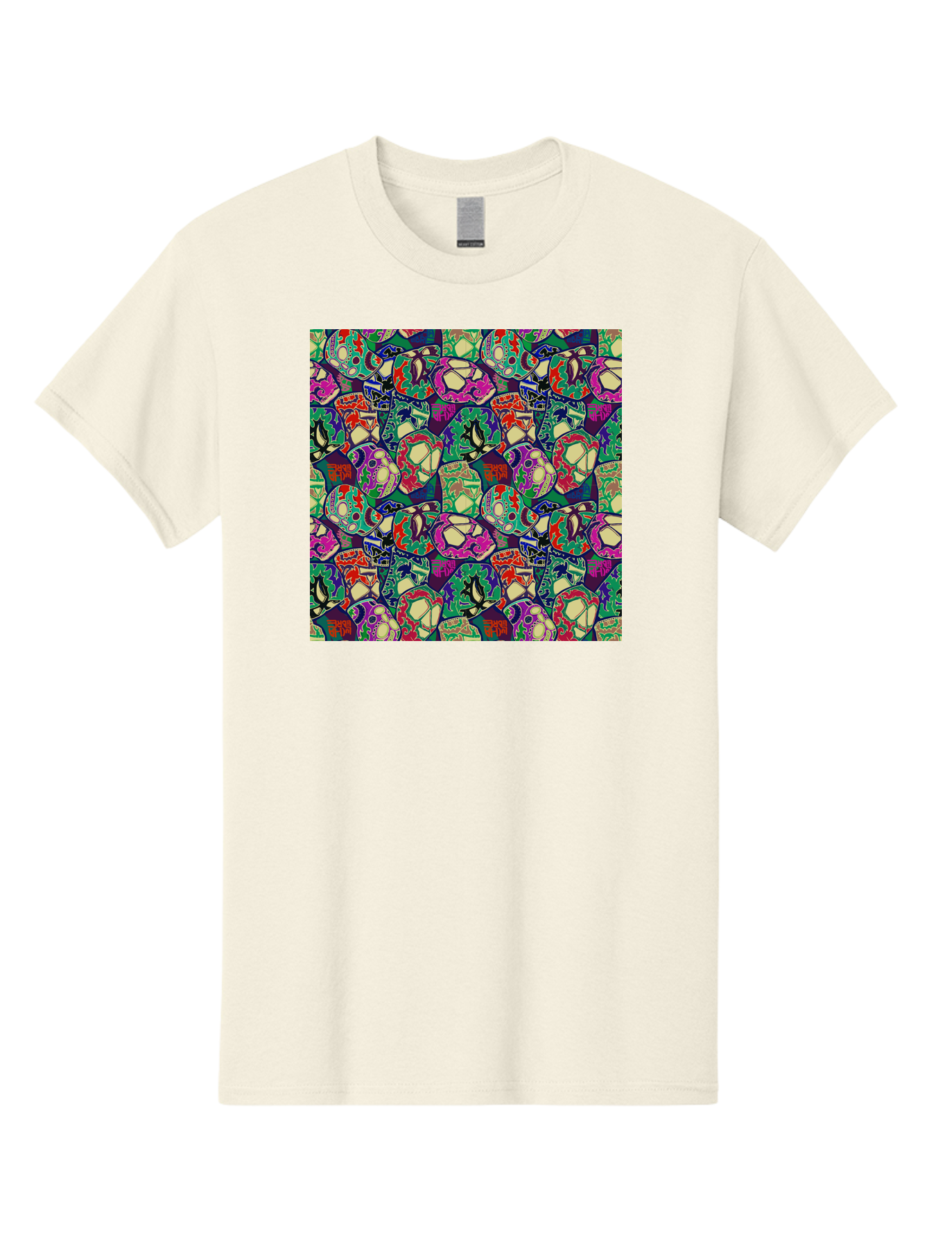 Sugar-Skulls Men'S Graphic Tee, 100% Cotton, Comfortable Casual Summer Wear, Machine Washable, Sugar Skulls, Colorful Designs, Vibrant Patterns, Dia De Los Muertos, Festive Atmosphere, Artistic Expression, Cultural Heritage, Intricate Details, Aac423