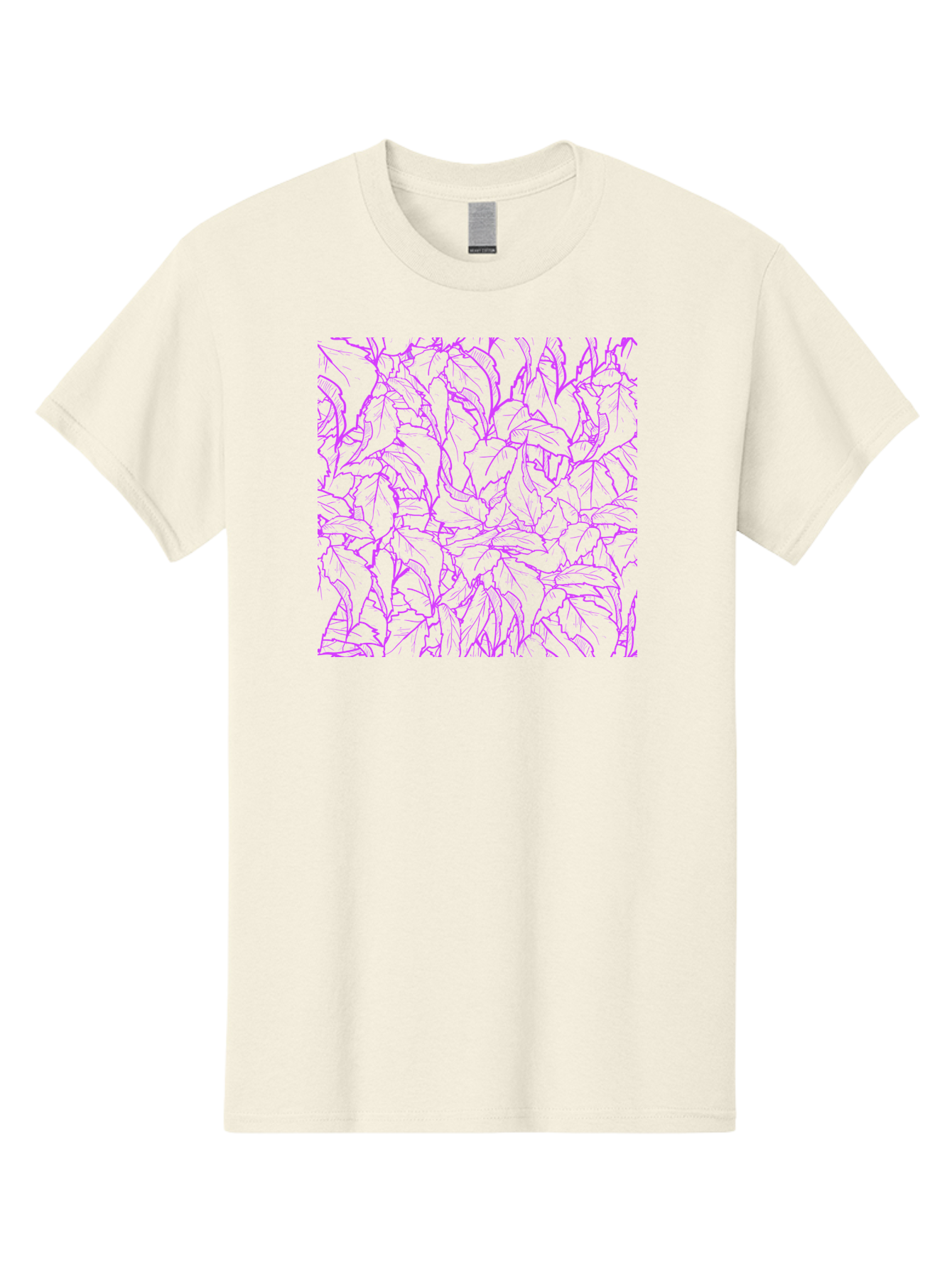 Tropical-Foliage Men'S Graphic Tee, 100% Cotton, Comfortable Casual Summer Wear, Machine Washable, Tropical Leaves, Leaf Pattern, Neon Pink, Cyan Background, Abstract Design, Botanical Art, Vibrant Colors, Summer Feel, Exotic Plants, Aac427