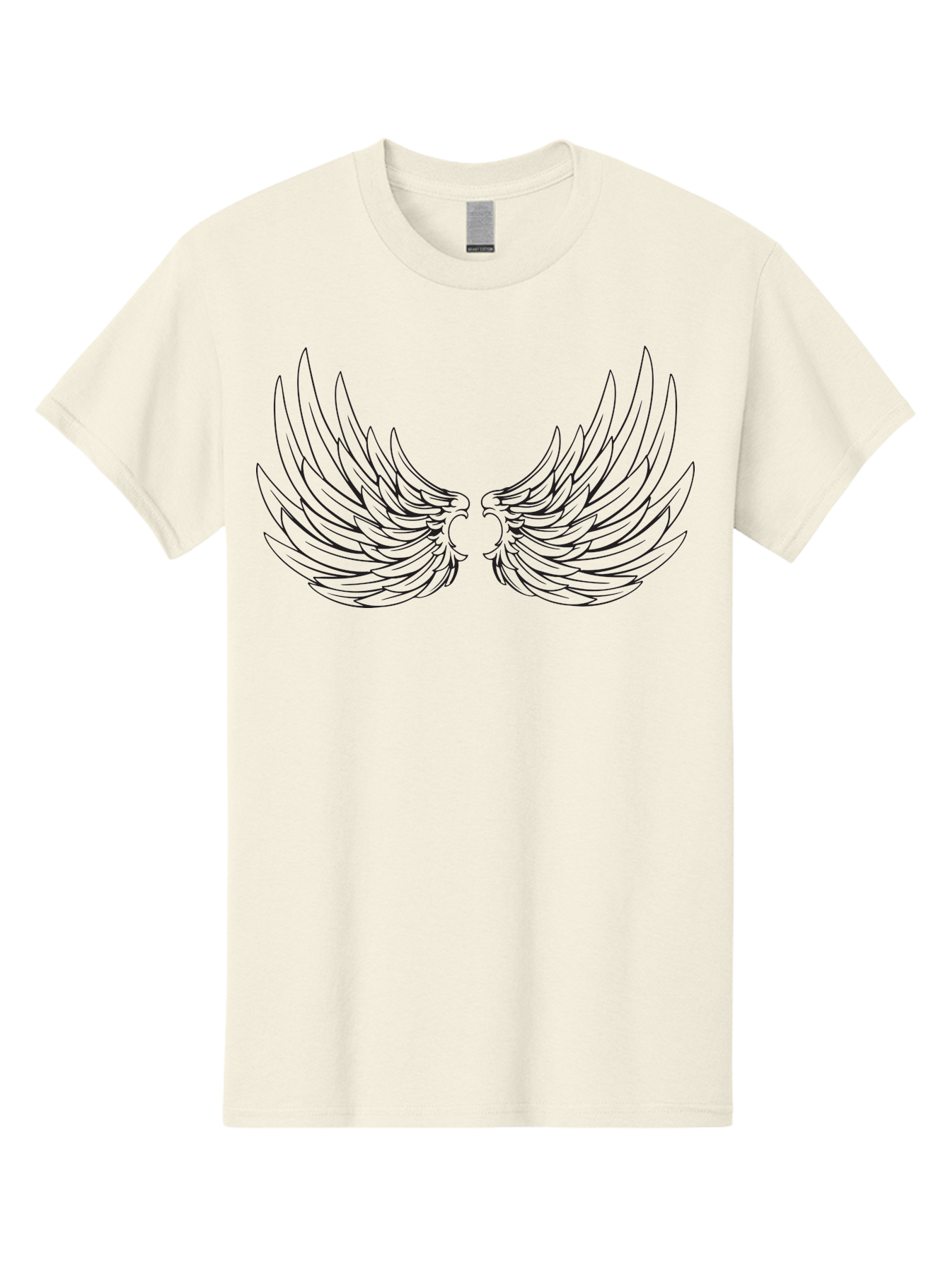 Angel-Wings-1 Men'S Graphic Tee, 100% Cotton, Comfortable Casual Summer Wear, Machine Washable, Angel Wings, Wing Design, Feathered Wings, Symbolic Wings, Protection Symbol, Spiritual Symbol, Freedom Wings, Mystical Wings Aac476