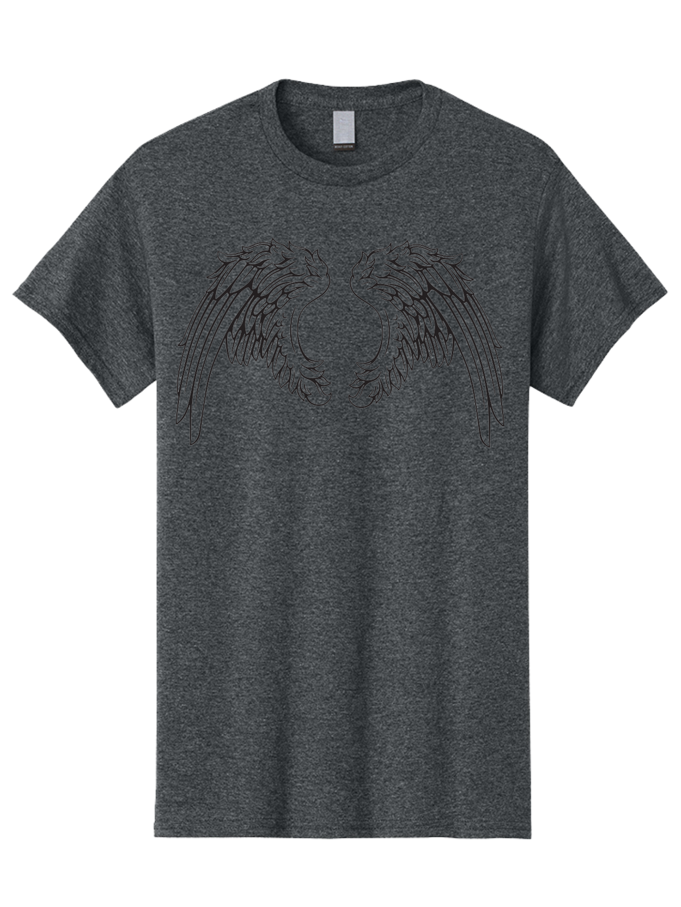 Angel-Wings Men'S Graphic Tee, 100% Cotton, Comfortable Casual Summer Wear, Machine Washable, Angel Wings, Wing Illustration, Feathered Wings, Spiritual Symbolism, Divine Protection, Mystical Art, Wing Design, Ethereal Elegance Aac478