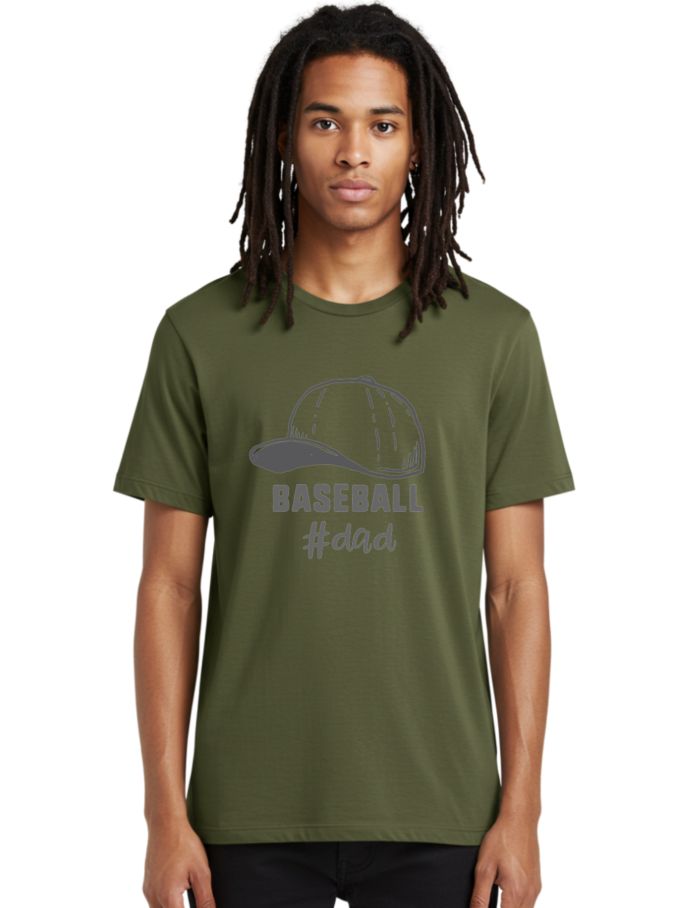 Baseball-Dad Men'S Graphic Tee, 100% Cotton, Comfortable Casual Summer Wear, Machine Washable, Baseball Dad, Baseball Cap, Father'S Day Gift, Dad'S Day Out, Baseball Enthusiast, Sports Dad, Father'S Day Idea, Dad Life, Baseball Love Aac487