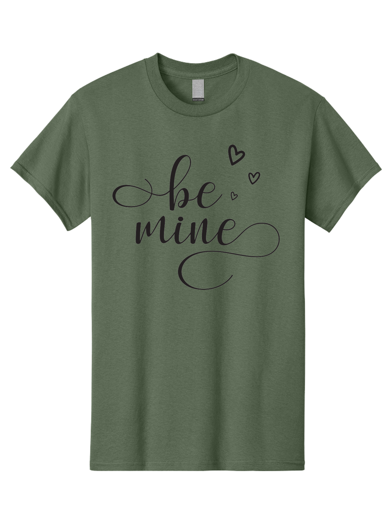 Be-Mine Men'S Graphic Tee, 100% Cotton, Comfortable Casual Summer Wear, Machine Washable, Love Message, Valentines Day Card, Romantic Quote, Cursive Text, Heart Symbols, Love Hearts, Sweetheart, Valentines Day Gift Aac497