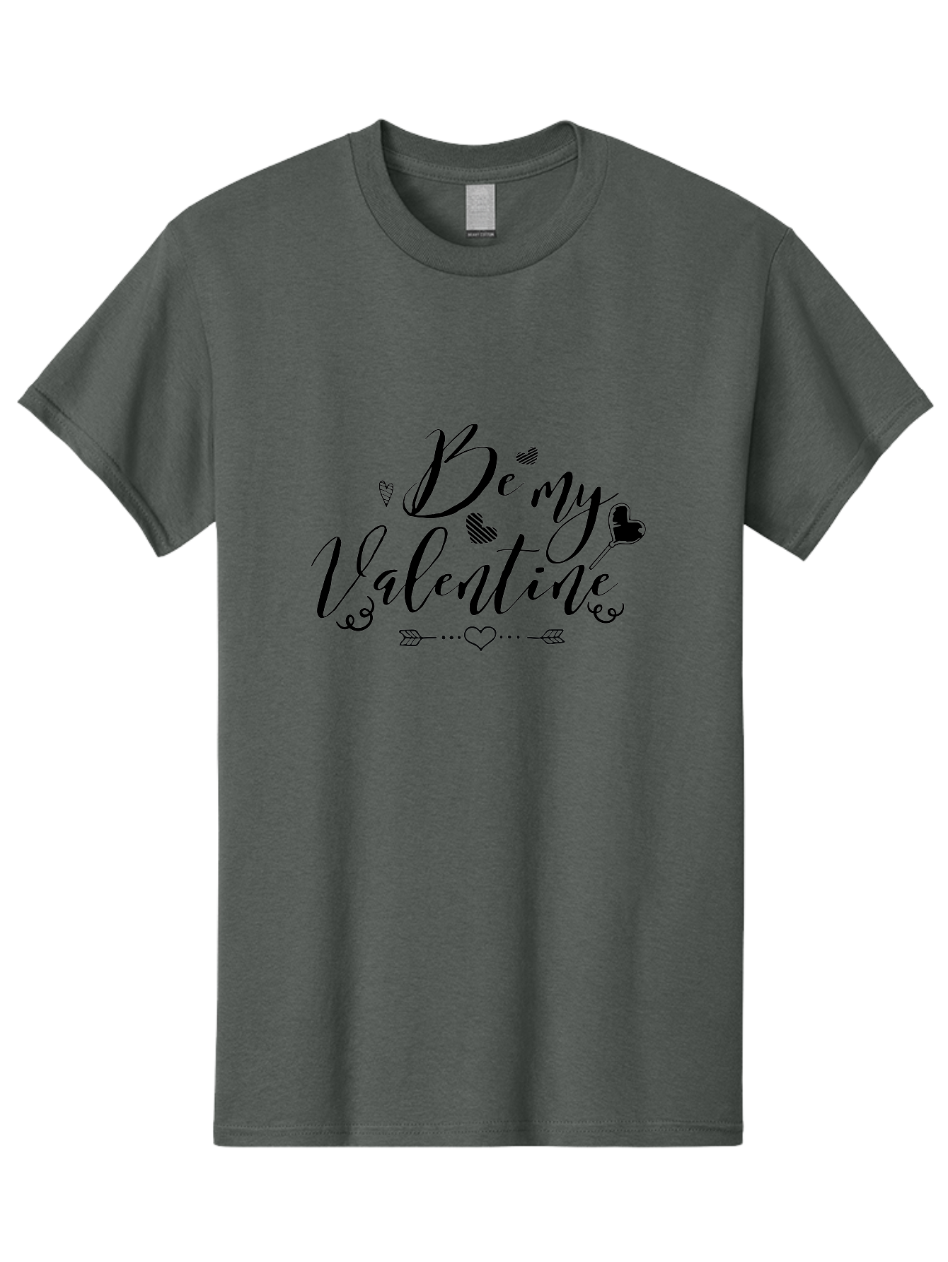 Be-My-Valentine-1 Men'S Graphic Tee, 100% Cotton, Comfortable Casual Summer Wear, Machine Washable, Valentines Day Message, Heartwarming Phrases, Love Quotes, Romantic Gestures, Heart Shaped Decorations, Arrow Through Heart, Love Symbols, Aac498