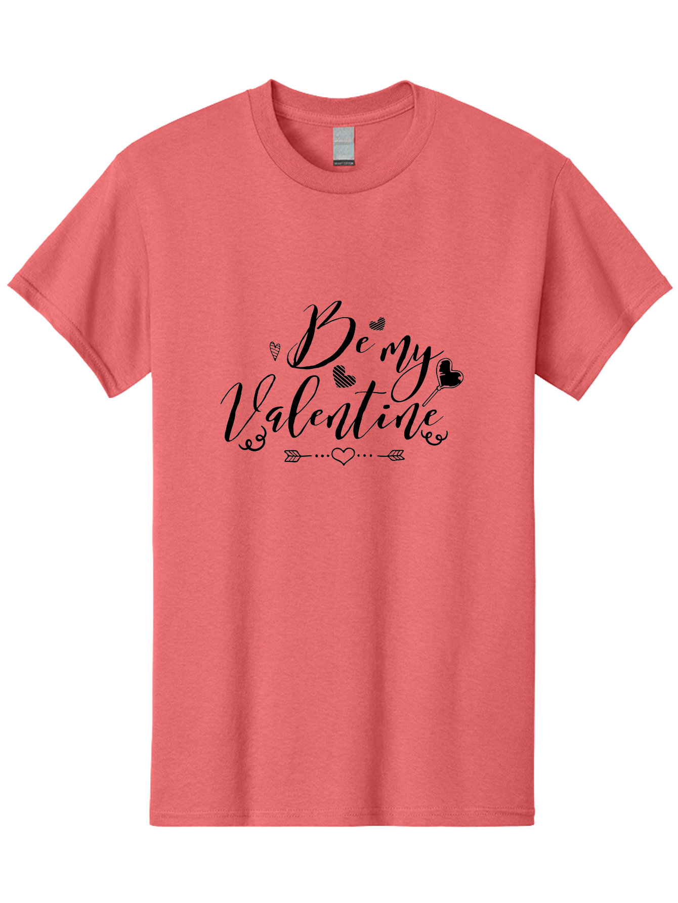 Be-My-Valentine-1 Men'S Graphic Tee, 100% Cotton, Comfortable Casual Summer Wear, Machine Washable, Valentines Day Message, Heartwarming Phrases, Love Quotes, Romantic Gestures, Heart Shaped Decorations, Arrow Through Heart, Love Symbols, Aac498