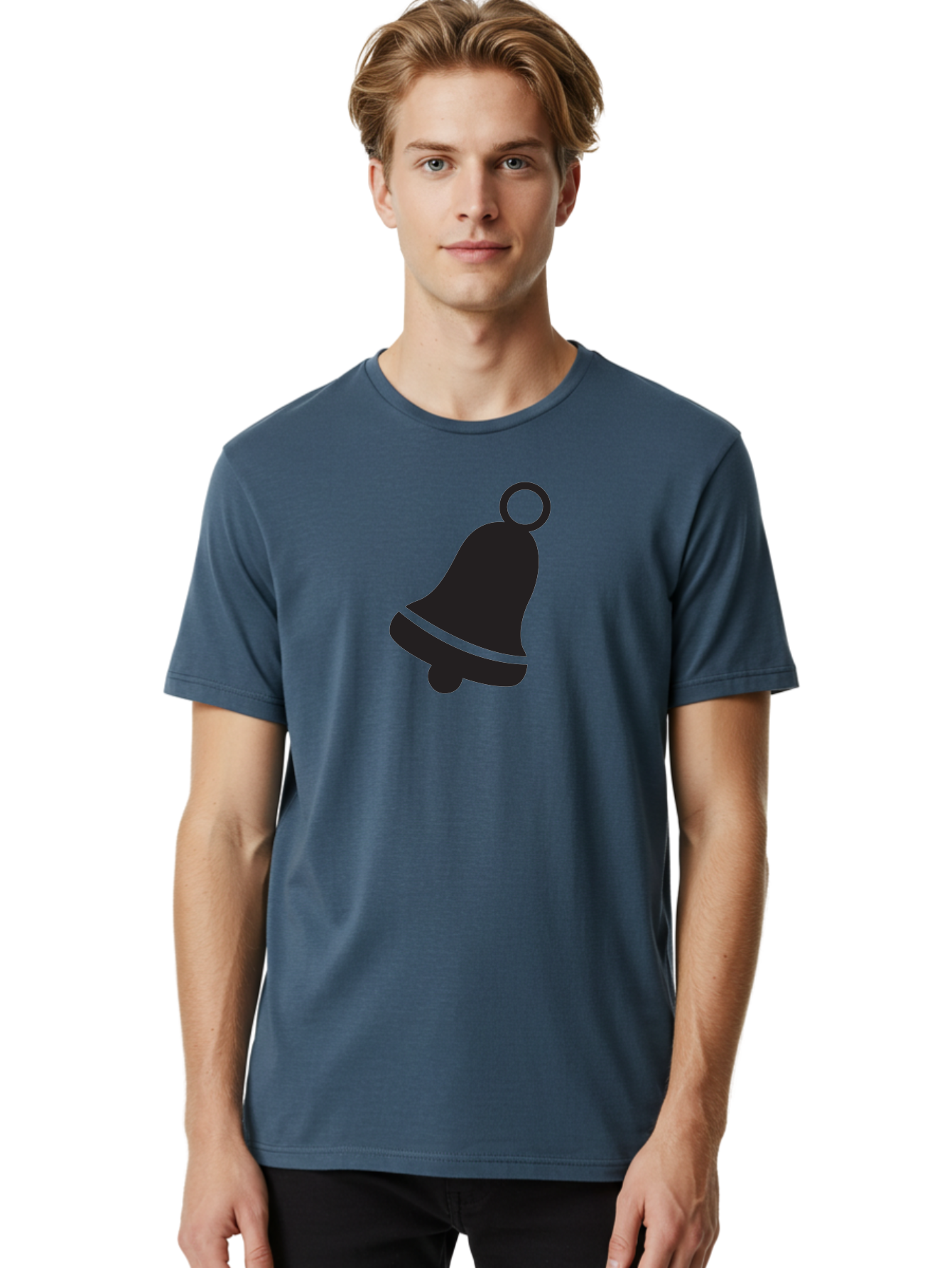 Bell-Icon Men'S Graphic Tee, 100% Cotton, Comfortable Casual Summer Wear, Machine Washable, Notification Symbol, Alert Icon, Reminder Sign, Notification Bell, Message Alert, Bell Notification, Social Media Notification, App Notification Aac509