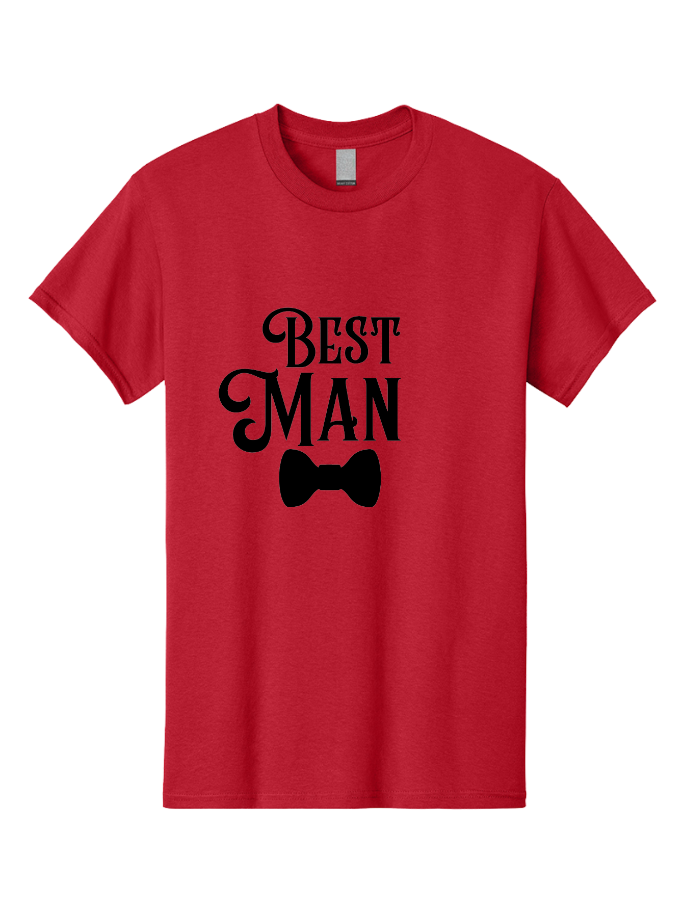 Best-Man Men'S Graphic Tee, 100% Cotton, Comfortable Casual Summer Wear, Machine Washable, Best Man, Bow Tie, Wedding Party, Formal Wear, Stylish Accessories, Men'S Fashion, Groomsman Aac511