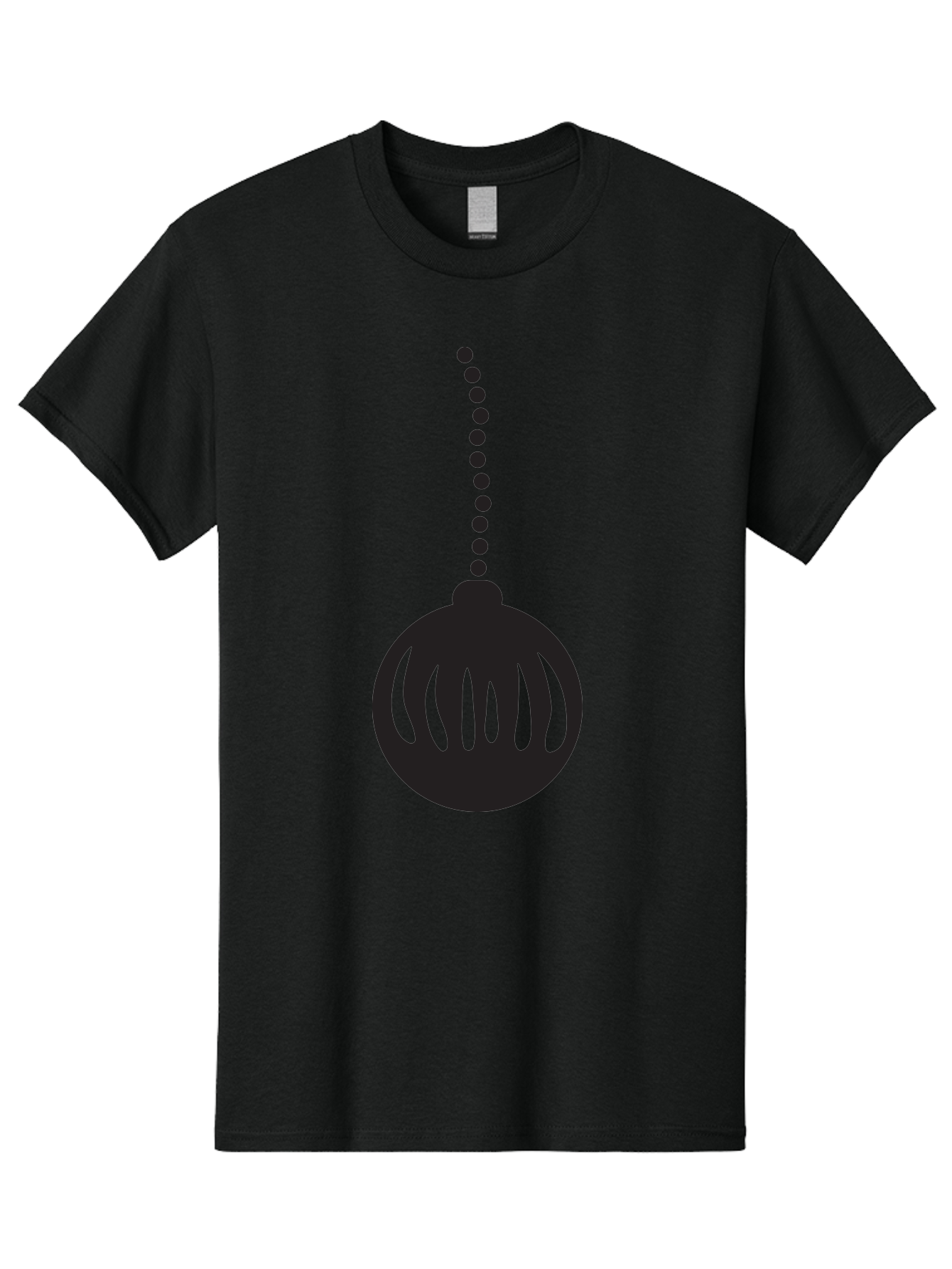 Black-Christmas-Ornament Men'S Graphic Tee, 100% Cotton, Comfortable Casual Summer Wear, Machine Washable, Chandelier, Luxury Lighting, Modern Decor, Stylish Fixture, Elegant Design, Sophisticated Ambiance, High-End Interior Aac518