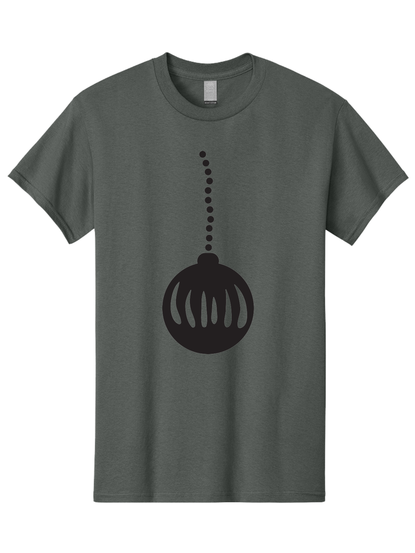Black-Christmas-Ornament Men'S Graphic Tee, 100% Cotton, Comfortable Casual Summer Wear, Machine Washable, Chandelier, Luxury Lighting, Modern Decor, Stylish Fixture, Elegant Design, Sophisticated Ambiance, High-End Interior Aac518