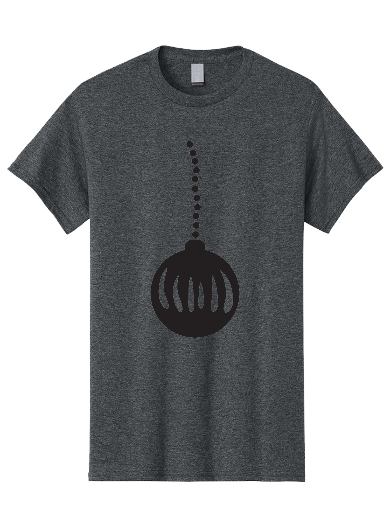Black-Christmas-Ornament Men'S Graphic Tee, 100% Cotton, Comfortable Casual Summer Wear, Machine Washable, Chandelier, Luxury Lighting, Modern Decor, Stylish Fixture, Elegant Design, Sophisticated Ambiance, High-End Interior Aac518