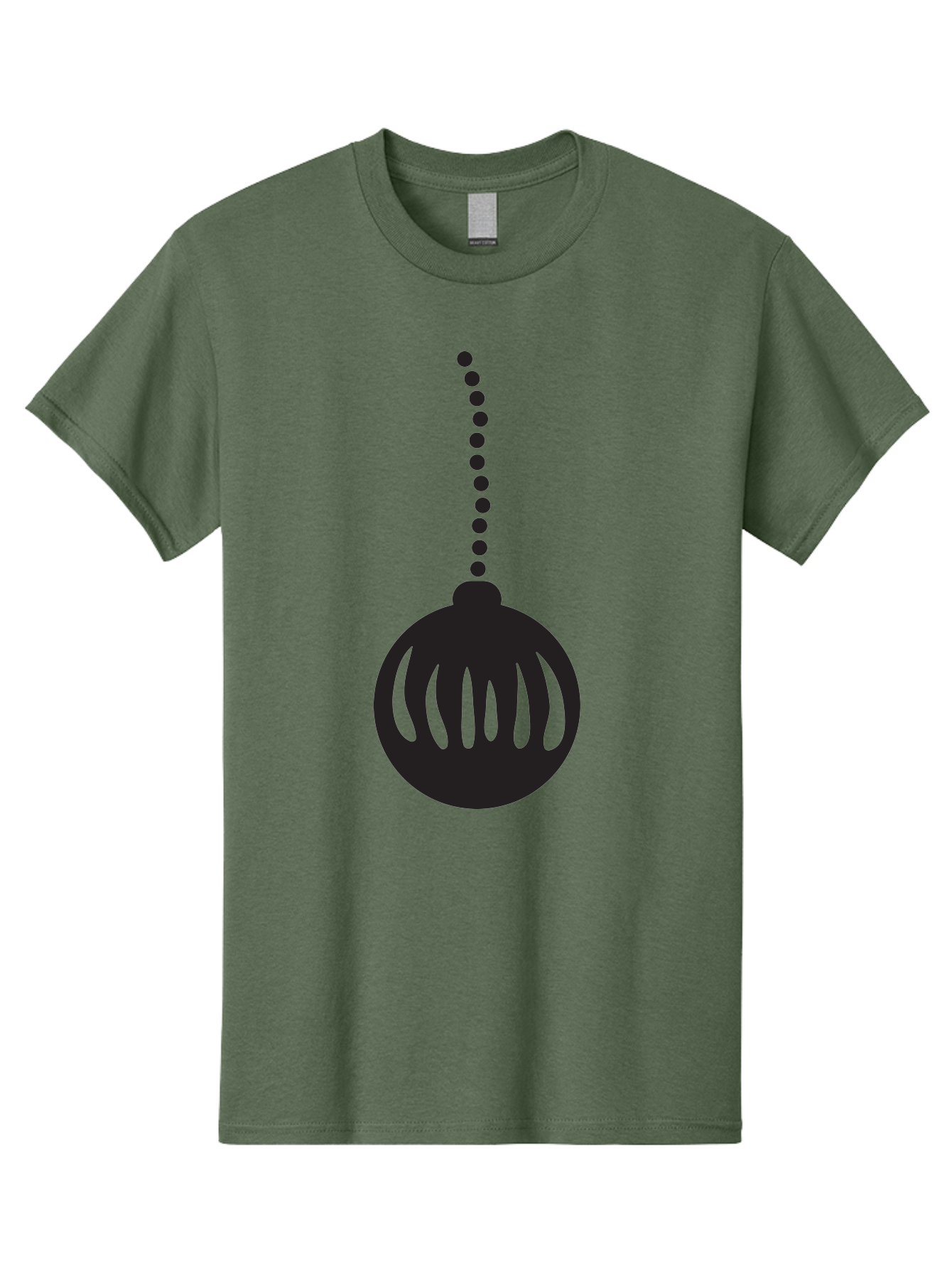 Black-Christmas-Ornament Men'S Graphic Tee, 100% Cotton, Comfortable Casual Summer Wear, Machine Washable, Chandelier, Luxury Lighting, Modern Decor, Stylish Fixture, Elegant Design, Sophisticated Ambiance, High-End Interior Aac518