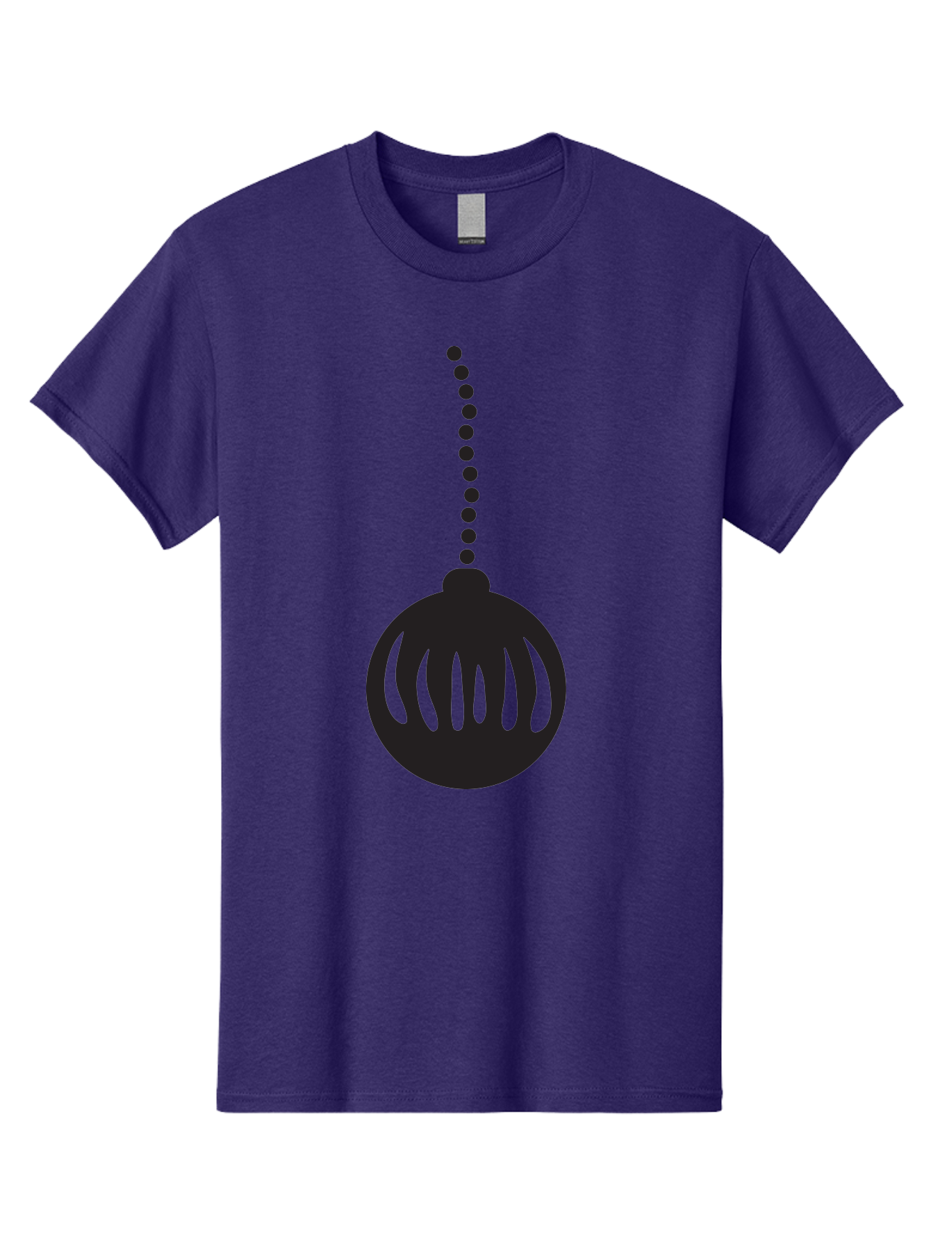 Black-Christmas-Ornament Men'S Graphic Tee, 100% Cotton, Comfortable Casual Summer Wear, Machine Washable, Chandelier, Luxury Lighting, Modern Decor, Stylish Fixture, Elegant Design, Sophisticated Ambiance, High-End Interior Aac518