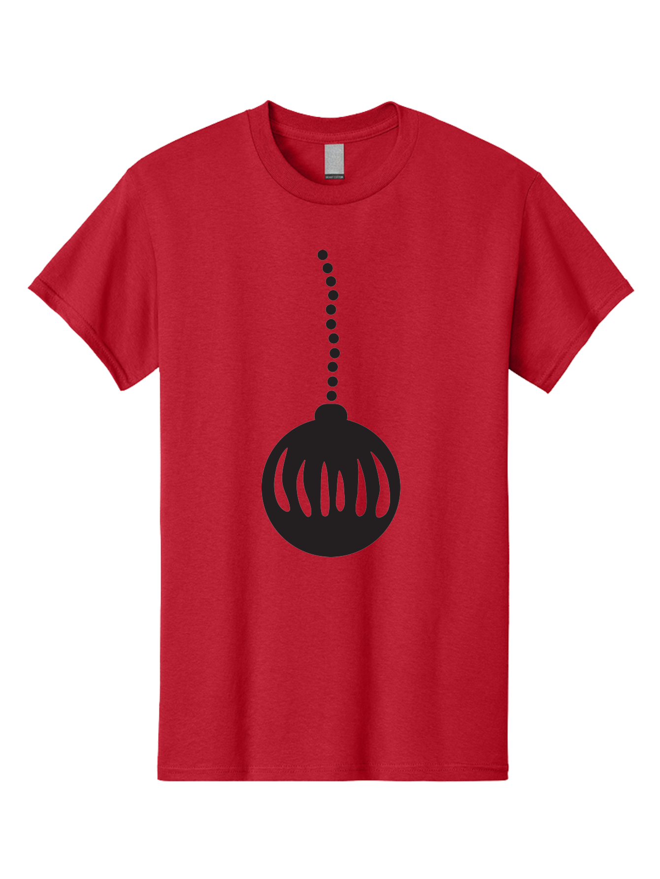 Black-Christmas-Ornament Men'S Graphic Tee, 100% Cotton, Comfortable Casual Summer Wear, Machine Washable, Chandelier, Luxury Lighting, Modern Decor, Stylish Fixture, Elegant Design, Sophisticated Ambiance, High-End Interior Aac518