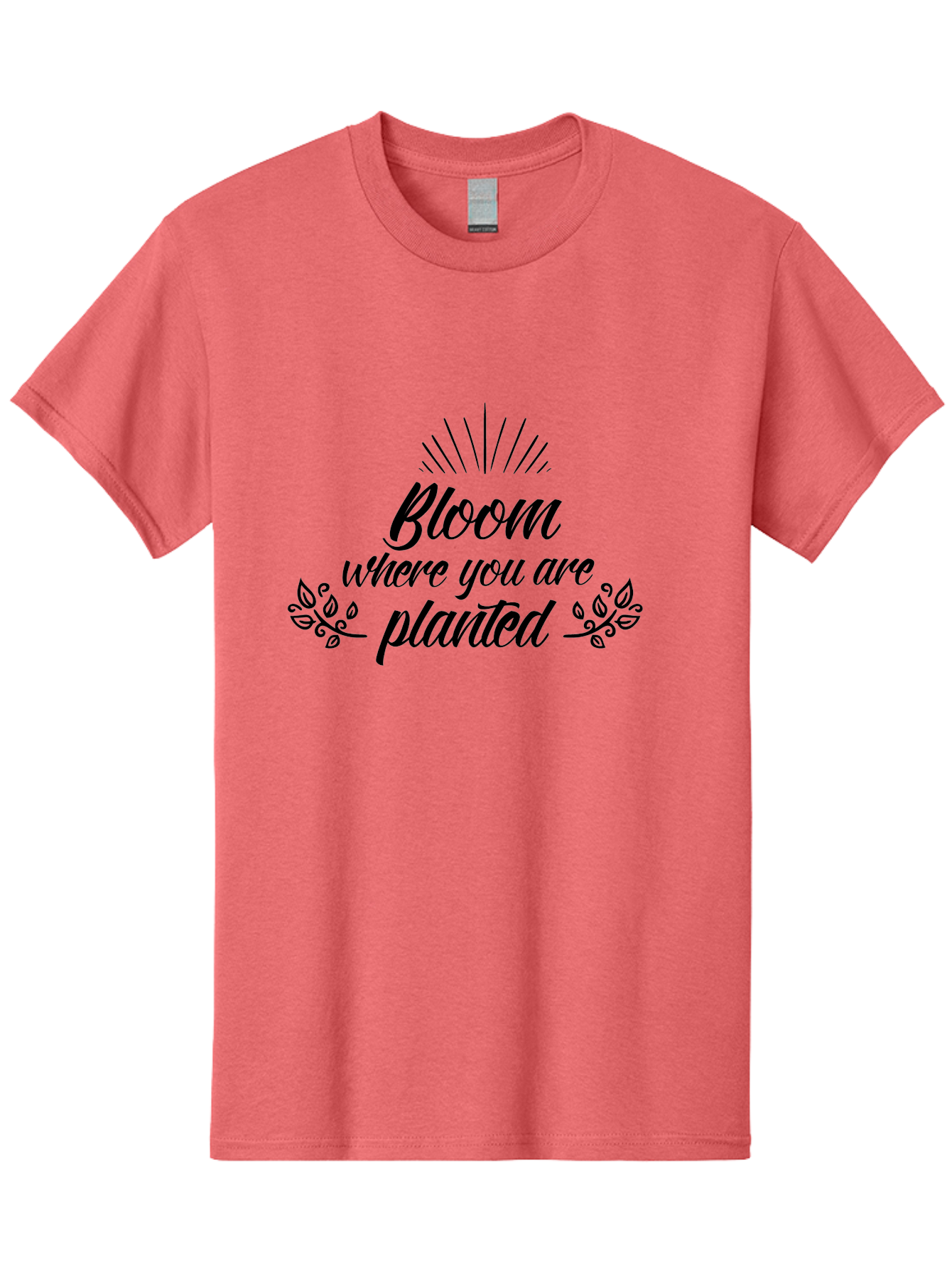 Bloom-Where-You-Are-Planted Men'S Graphic Tee, 100% Cotton, Comfortable Casual Summer Wear, Machine Washable, Inspirational Quote, Motivational Phrase, Blooming Flowers, Growth Mindset, Positive Vibes, Floral Design, Typography Art, Aac532