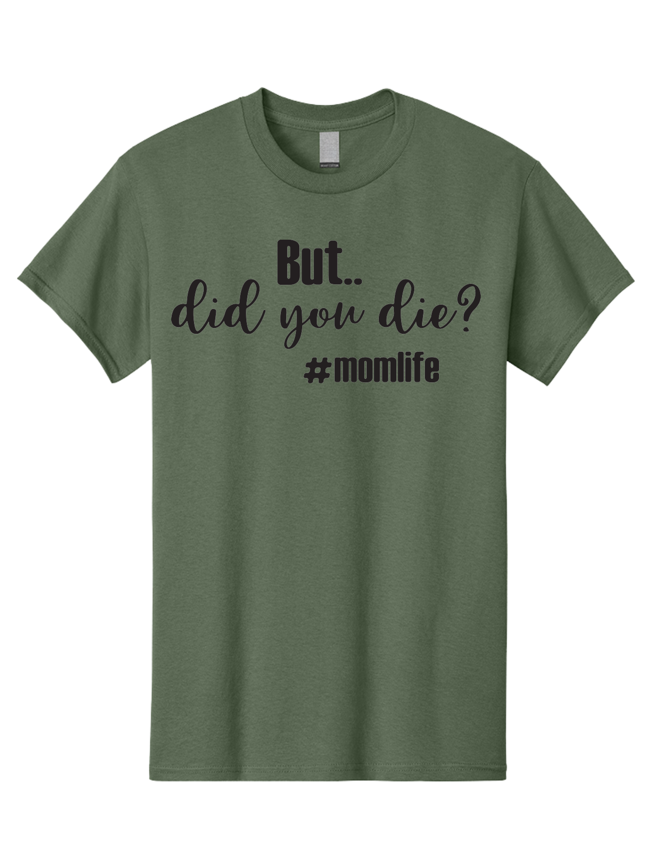 But-Did-You-Die-Momlife Men'S Graphic Tee, 100% Cotton, Comfortable Casual Summer Wear, Machine Washable, Mom Life, Motherhood Struggles, Parenting Humor, Sarcastic Quotes, Funny Sayings, Mom Jokes, Relatable Mom Quotes, Parenting Struggles Aac551