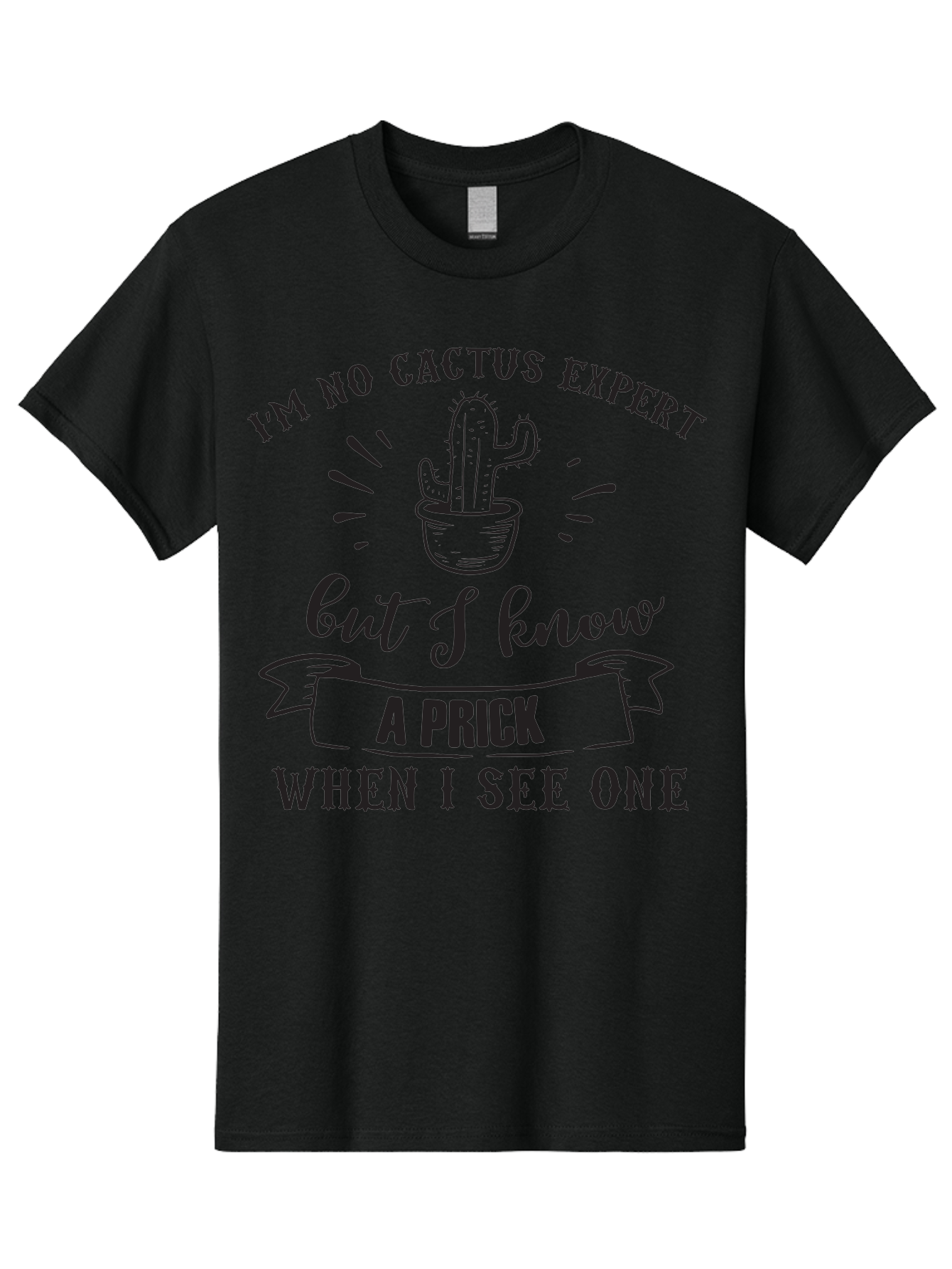 Cactus-Expert Men'S Graphic Tee, 100% Cotton, Comfortable Casual Summer Wear, Machine Washable, Funny Cactus Quote, Sarcastic Saying, Humorous Graphic, Cactus Illustration, Witty Phrase, Sassy Design, Playful Pun Aac558